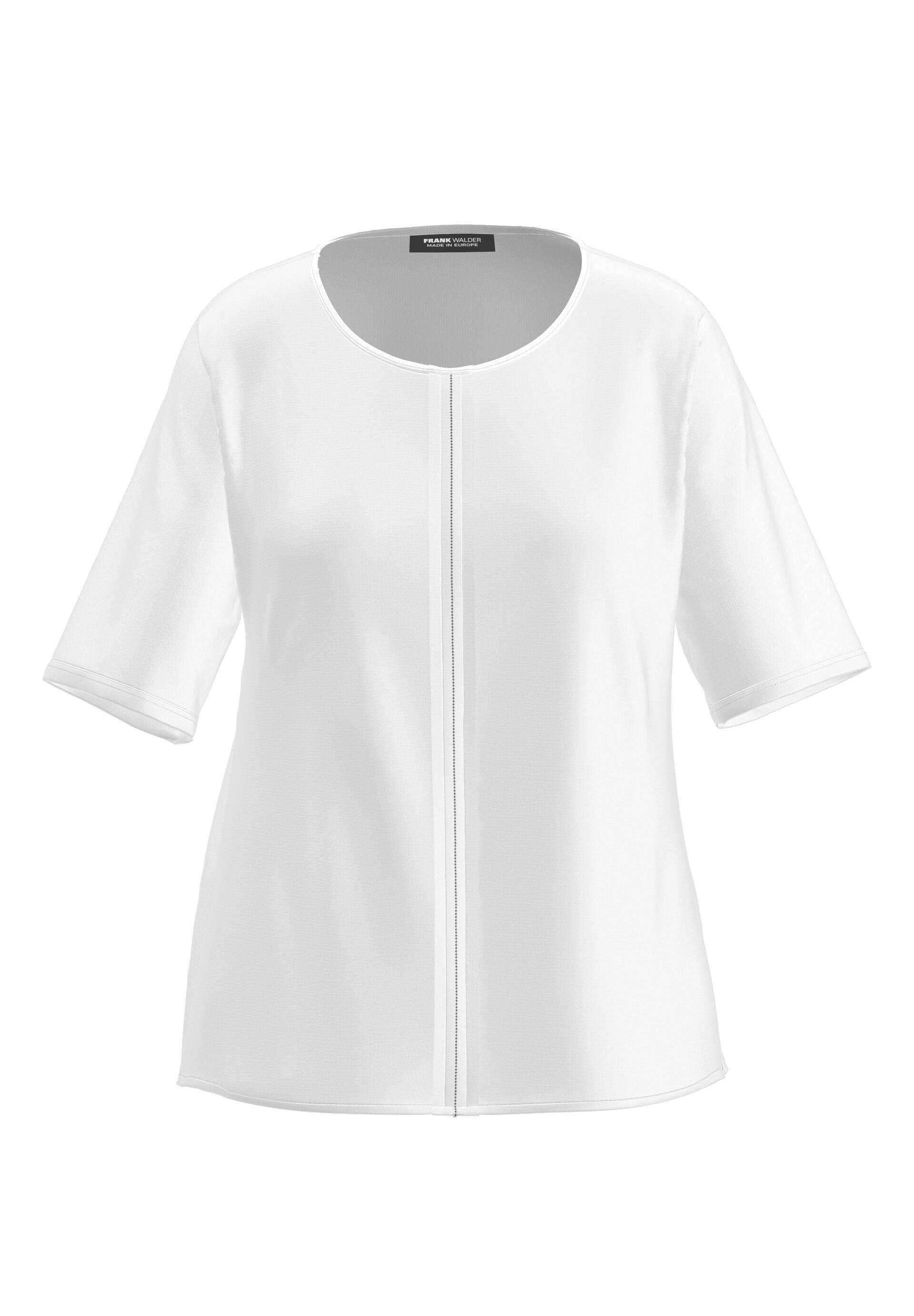 FRANK WALDER - Blusenshirt NOS mit femininen Falten im Vorderteil ecru - Gr. - 42 von FRANK WALDER