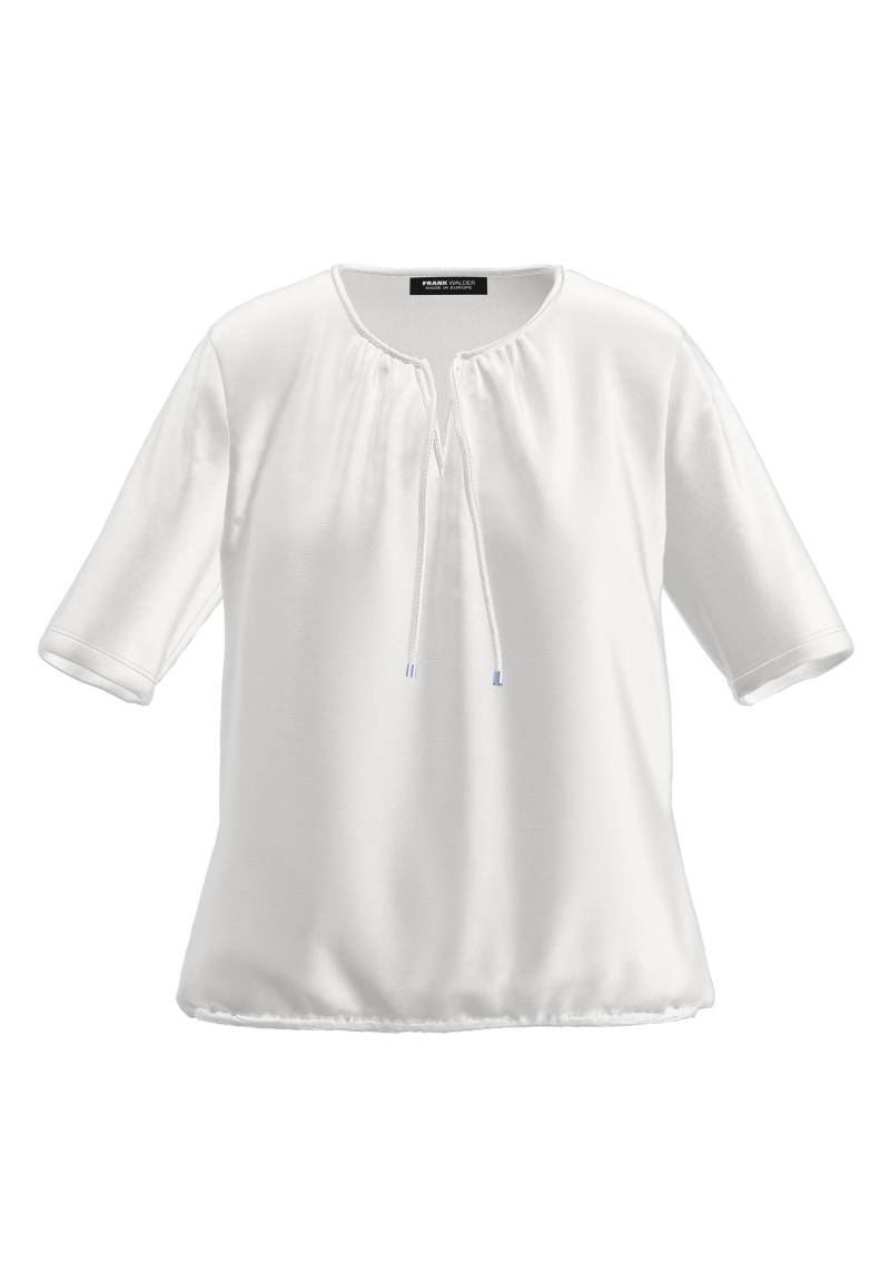 FRANK WALDER - Blusenshirt NOS mit femininer Kräuselung und Bindeband ecru - Gr. - 48 von FRANK WALDER