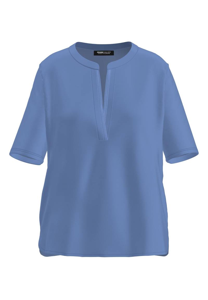 FRANK WALDER - Blusenshirt NOS mit geschlitztem Rundhalsausschnitt malibu blue - Gr. - 48 von FRANK WALDER