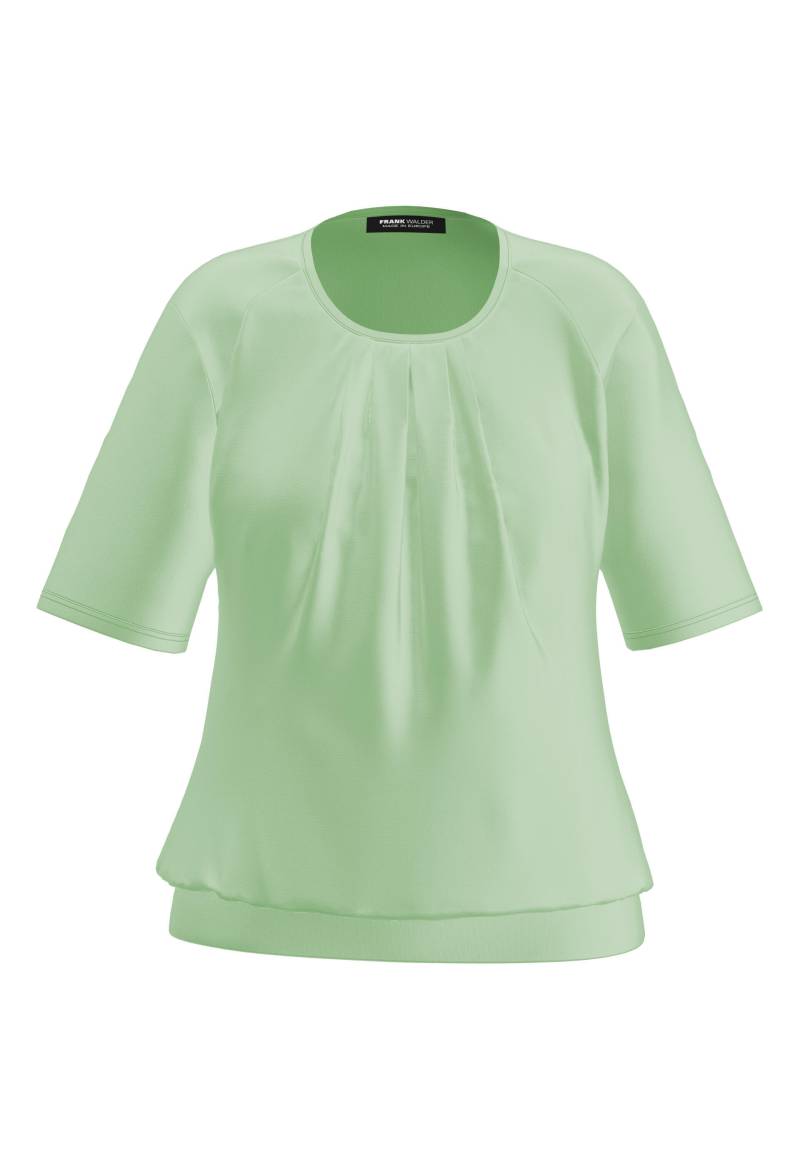 FRANK WALDER - Blusenshirt NOS mit modischer Faltenpartie vorne pale green - Gr. - 40 von FRANK WALDER