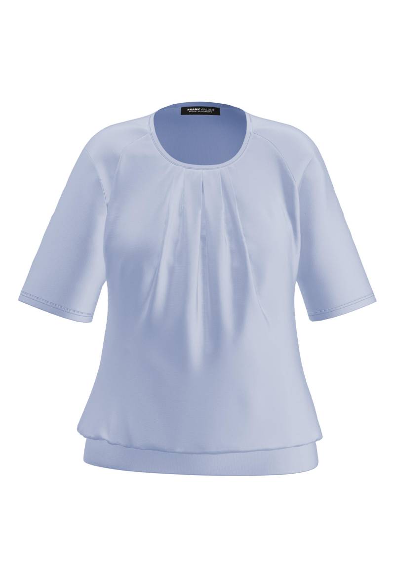 FRANK WALDER - Blusenshirt NOS mit modischer Faltenpartie vorne sky blue - Gr. - 46 von FRANK WALDER