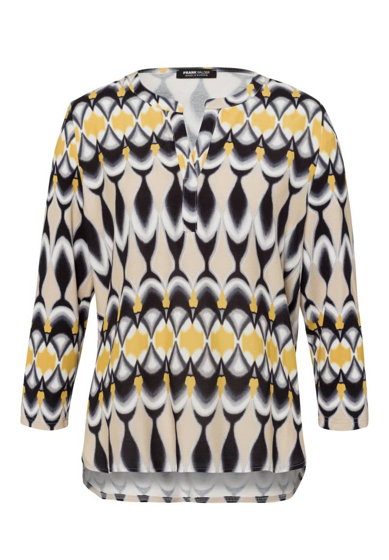 FRANK WALDER - Blusenshirt NOS mit weicher Qualität grey/schwarz/amber - Gr. - 46 von FRANK WALDER