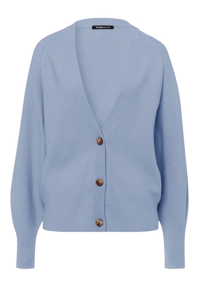FRANK WALDER - Cardigan ELEMENTS in weichem Feinstrick french blue - Gr. - 44 von FRANK WALDER