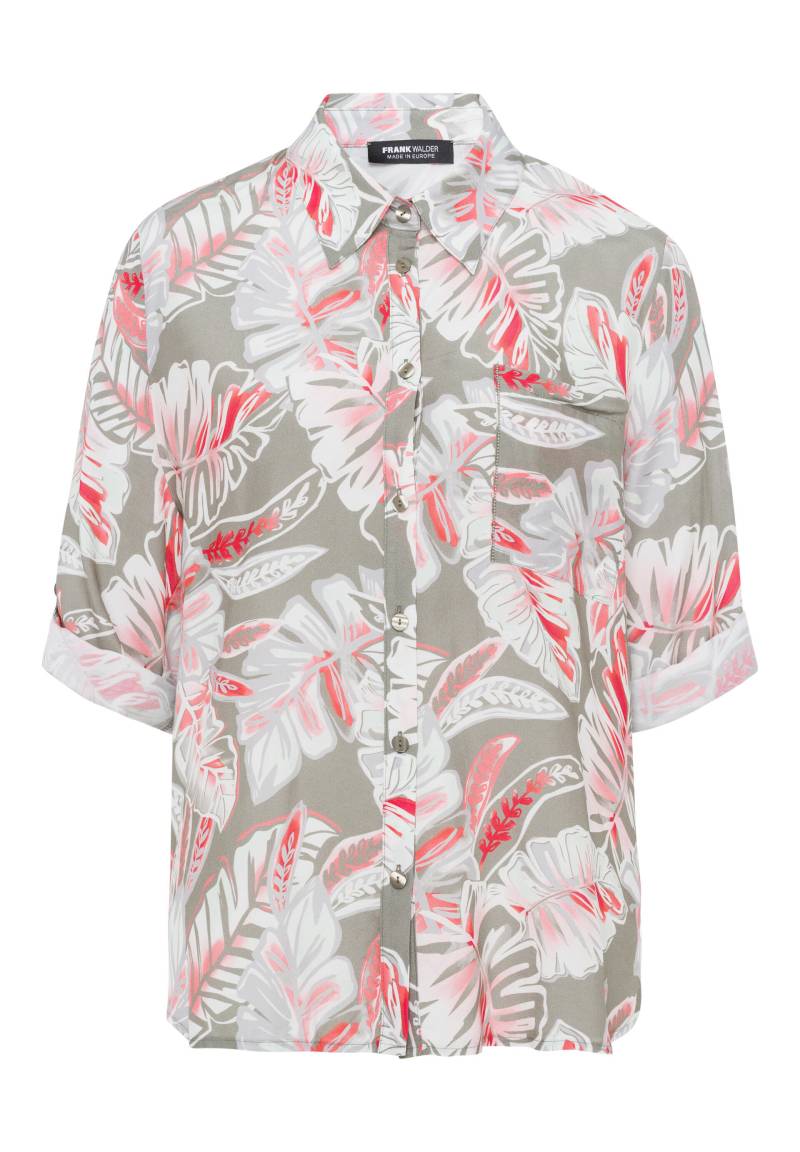 FRANK WALDER - Hemdbluse ELEMENTS mit liebevollen Details salbei/ecru/cherry - Gr. - 38 von FRANK WALDER