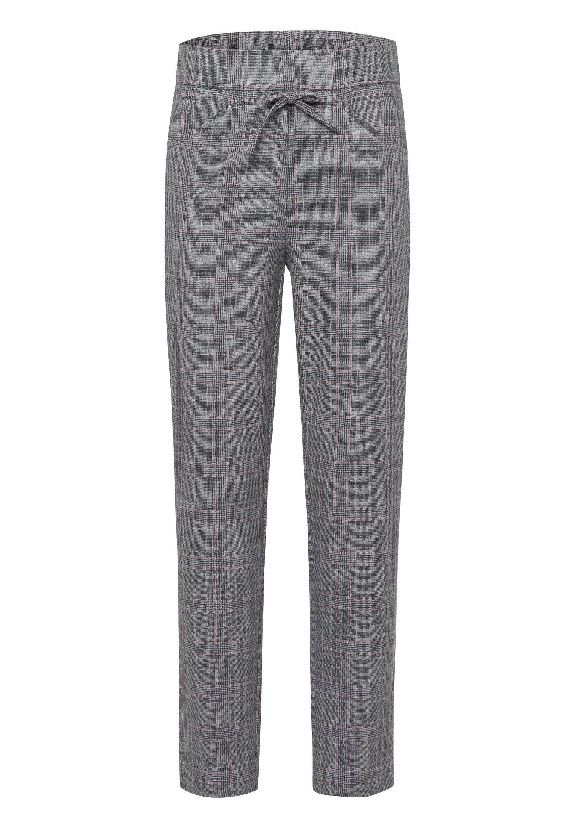 FRANK WALDER - Hose CASUAL in modischem Glencheck ecru/anthrazit - Gr. - 48 von FRANK WALDER