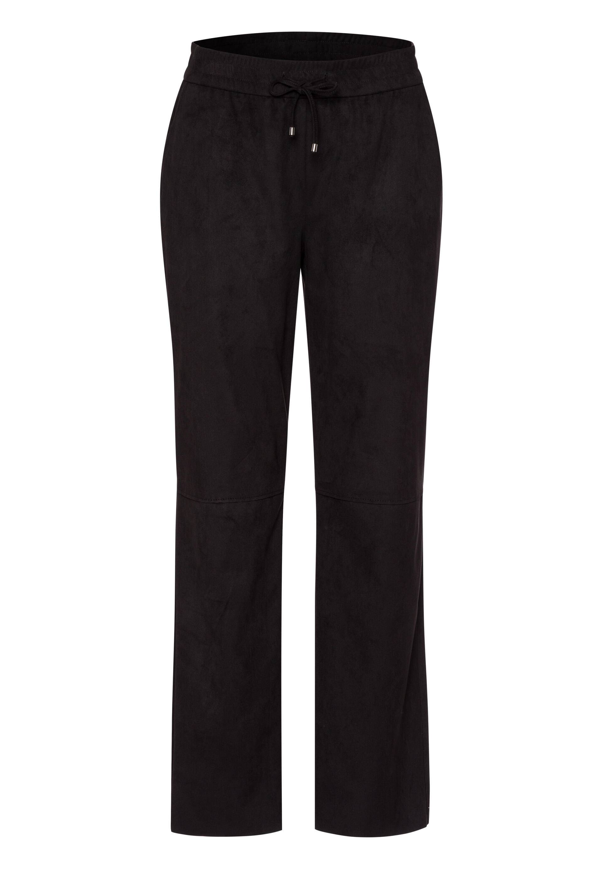 FRANK WALDER - Hose MIDNIGHT SPIRIT in Veloursleder-Optik schwarz - Gr. - 40 von FRANK WALDER