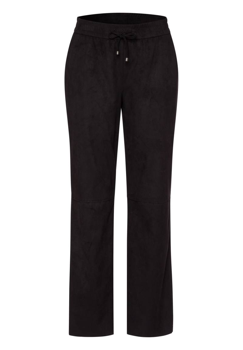 FRANK WALDER - Hose MIDNIGHT SPIRIT in Veloursleder-Optik schwarz - Gr. - 42 von FRANK WALDER