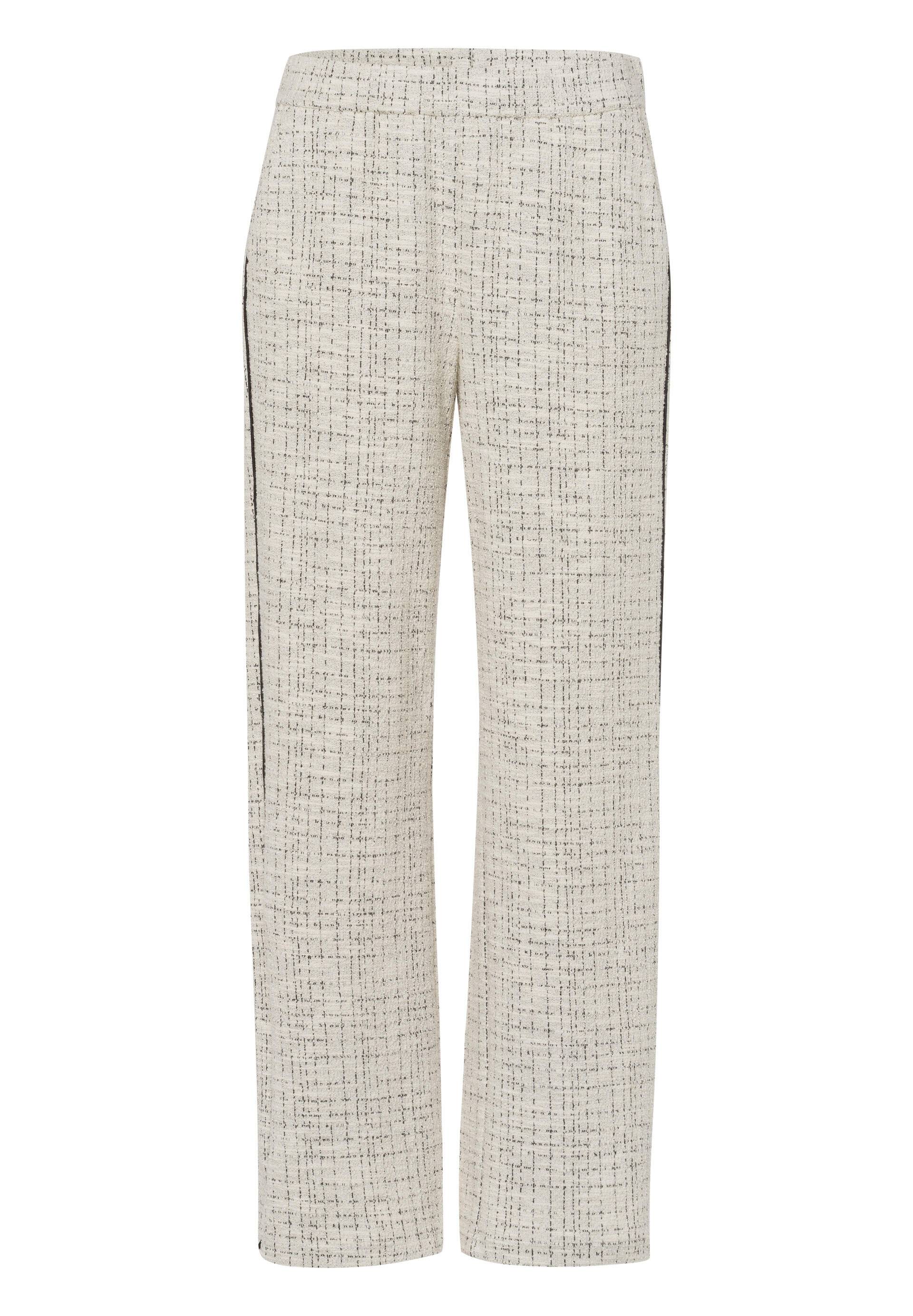 FRANK WALDER - Hose MONOCHROME ESSENCE mit Piping-Akzent cashew/schwarz - Gr. - 42 von FRANK WALDER