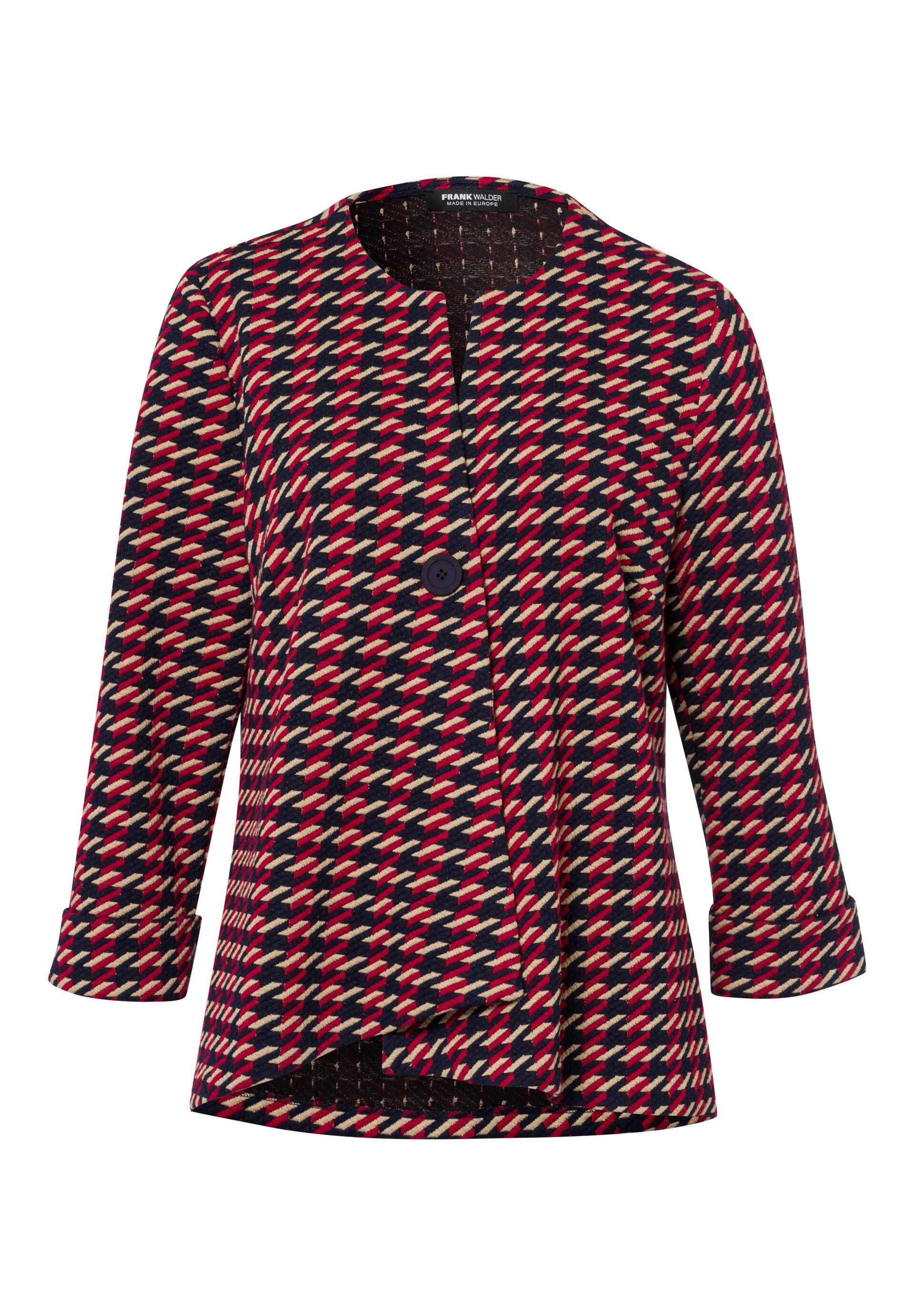 FRANK WALDER - Jacke DREAM TONES in feminin lässiger Optik ink/ecru/cashew/merlot - Gr. - 40 von FRANK WALDER