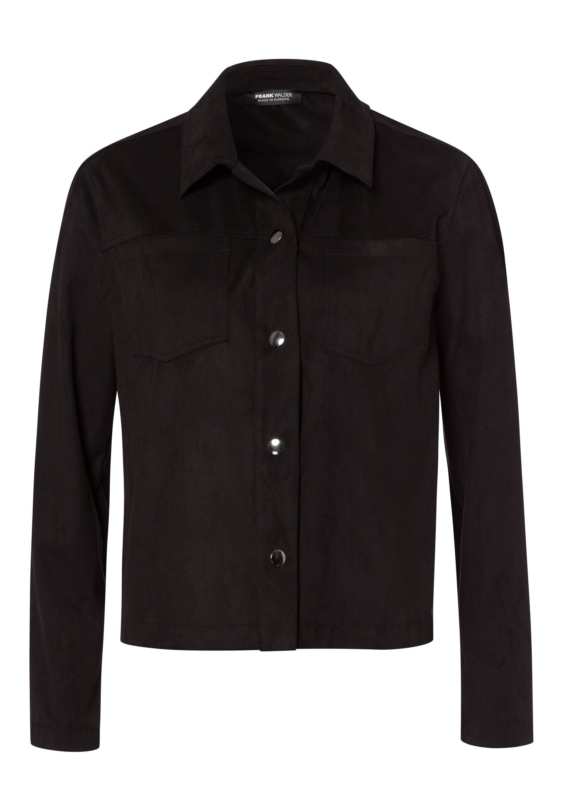 FRANK WALDER - Jacke MIDNIGHT SPIRIT in Veloursleder-Optik schwarz - Gr. - 38 von FRANK WALDER