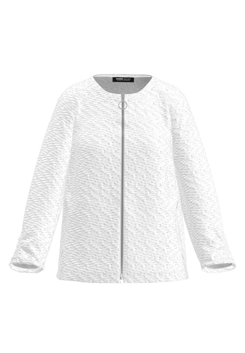 FRANK WALDER - Jerseyjacke NOS mit dekorativer Armsaum-Raffung ecru - Gr. - 44 von FRANK WALDER