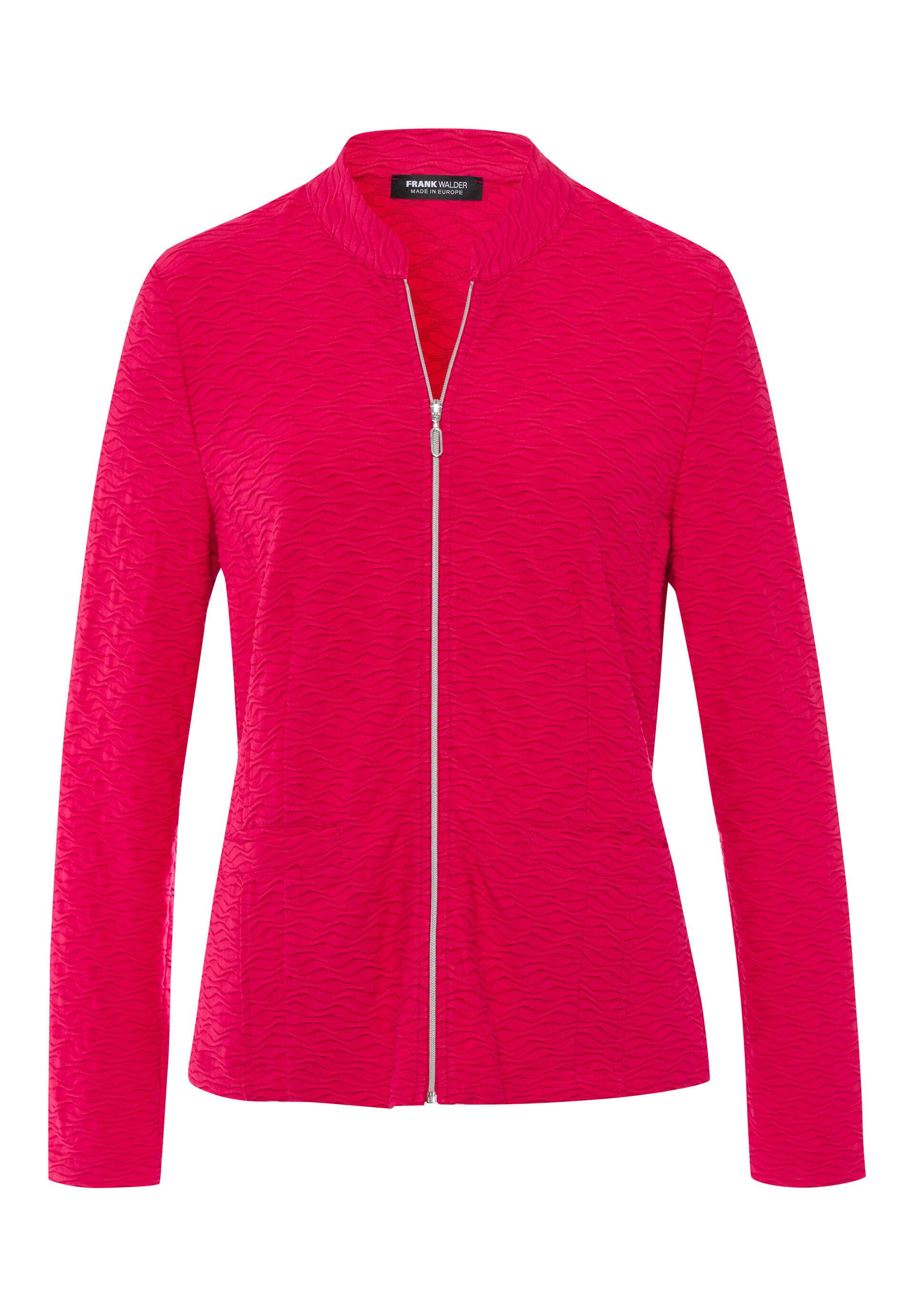 FRANK WALDER - Jerseyjacke NOS mit sportlich femininem Touch ruby red - Gr. - 42 von FRANK WALDER