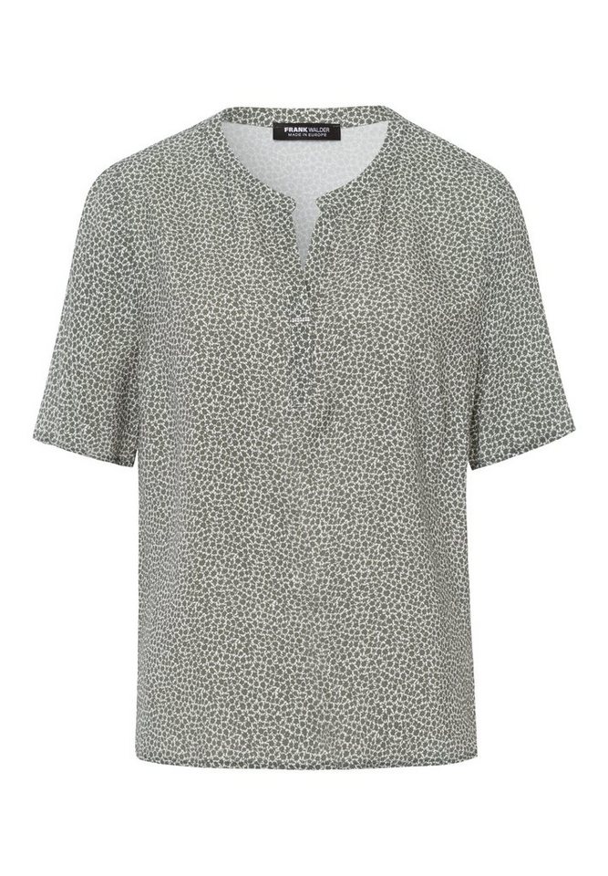 FRANK WALDER Klassische Bluse mit Minimal-Print von FRANK WALDER