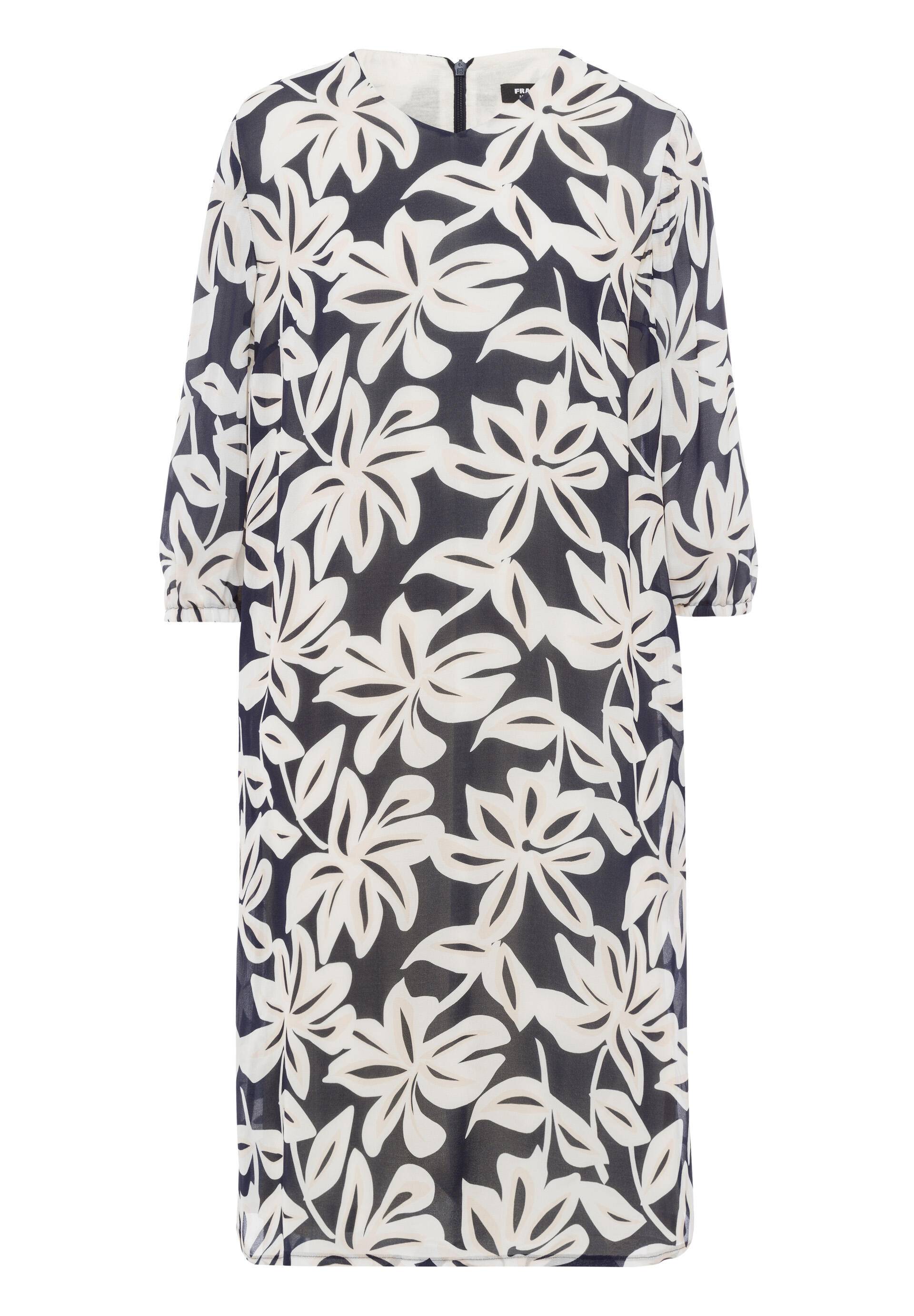 FRANK WALDER - Kleid ELEMENTS in leichter A-Linie ink/ecru - Gr. - 38 von FRANK WALDER
