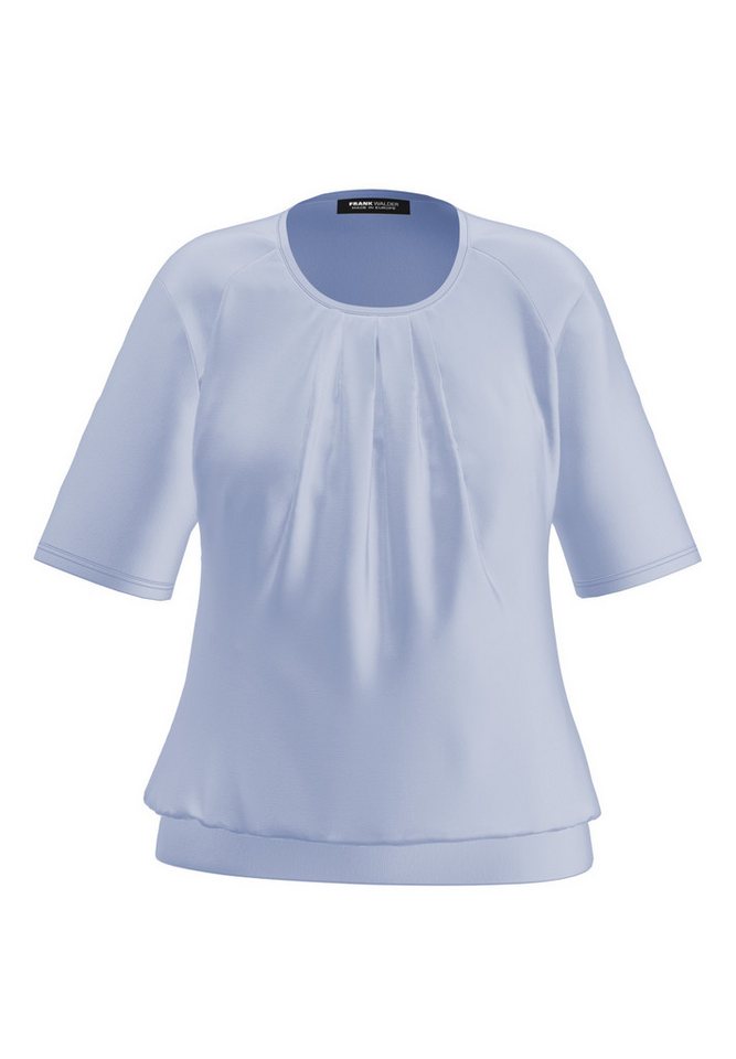 FRANK WALDER Kurzarmbluse - Kurzarmbluse mit eleganter Faltenpartie von FRANK WALDER