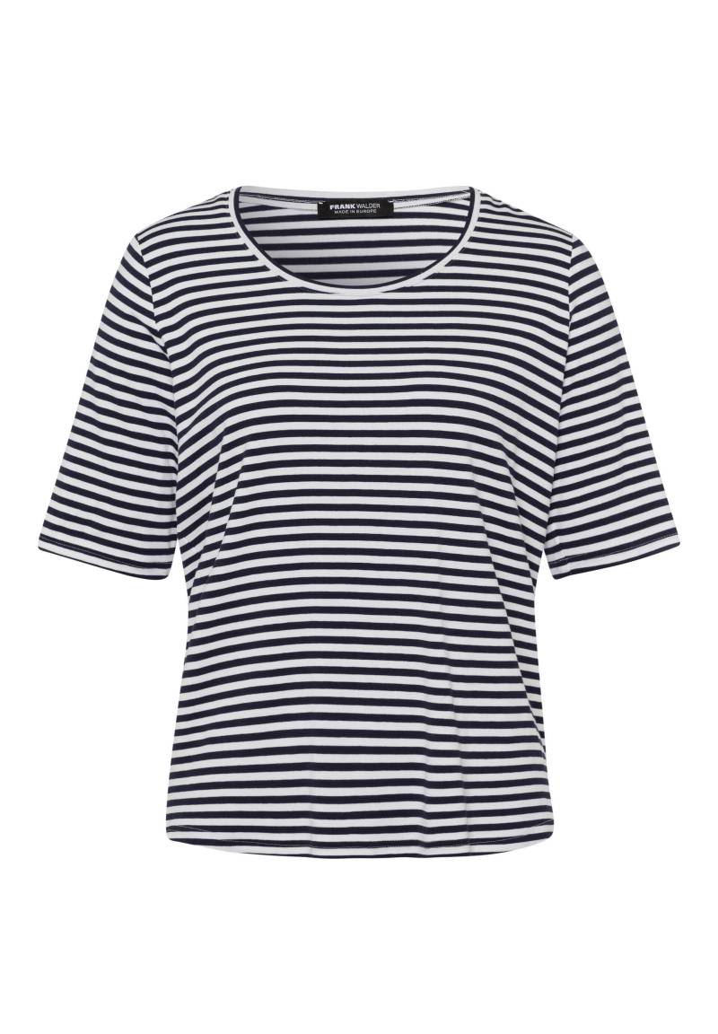 FRANK WALDER - Kurzarmshirt LOVE AT FIRST SIGHT mit klassischem Streifendesign ecru/ink - Gr. - 44 von FRANK WALDER