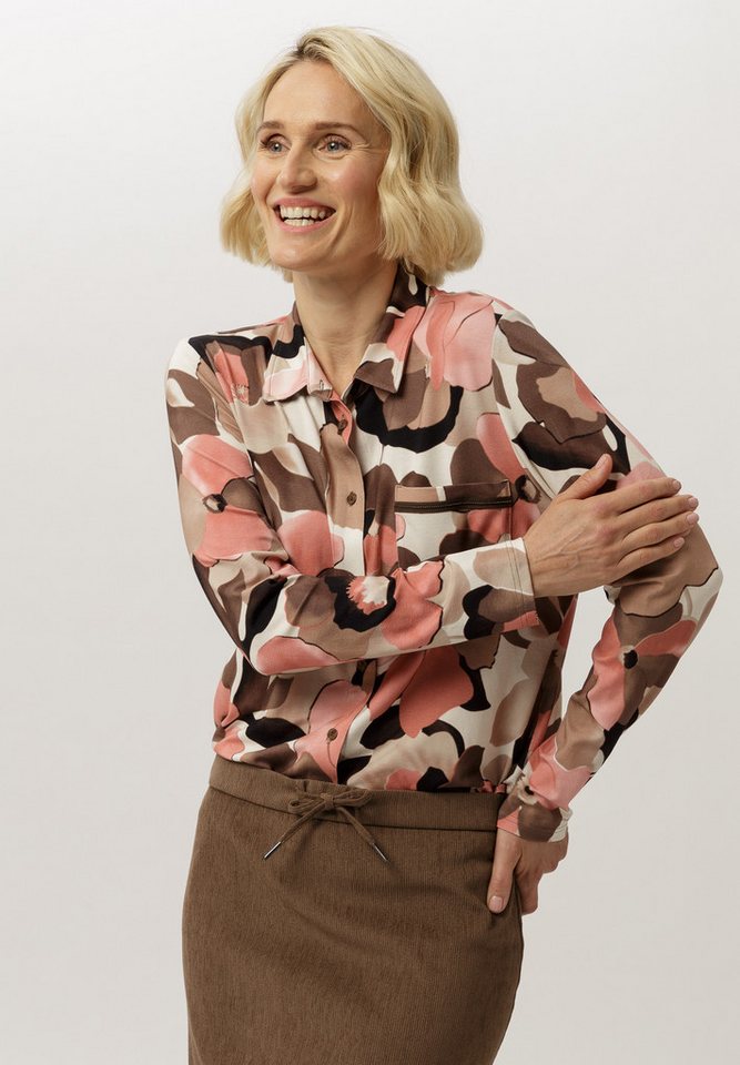 FRANK WALDER Langarmbluse mit floralem Print von FRANK WALDER