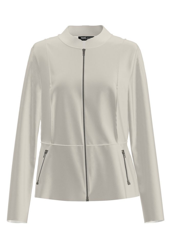 FRANK WALDER Lederimitat-Blazer - modische Lederimitat-Jacke mit Reißverschluss von FRANK WALDER