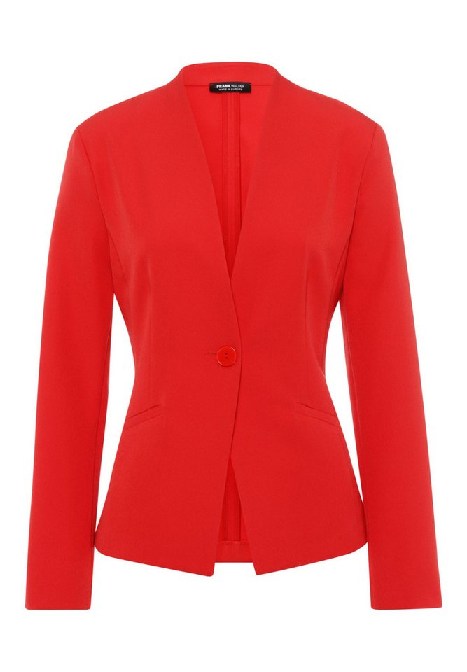 FRANK WALDER Longblazer - moderner Blazer mit angeschnittenem Kragen in modischem Rot von FRANK WALDER