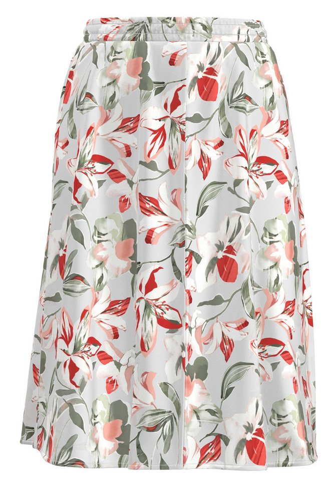 FRANK WALDER Midirock - leichter Midirock in floralem Muster von FRANK WALDER
