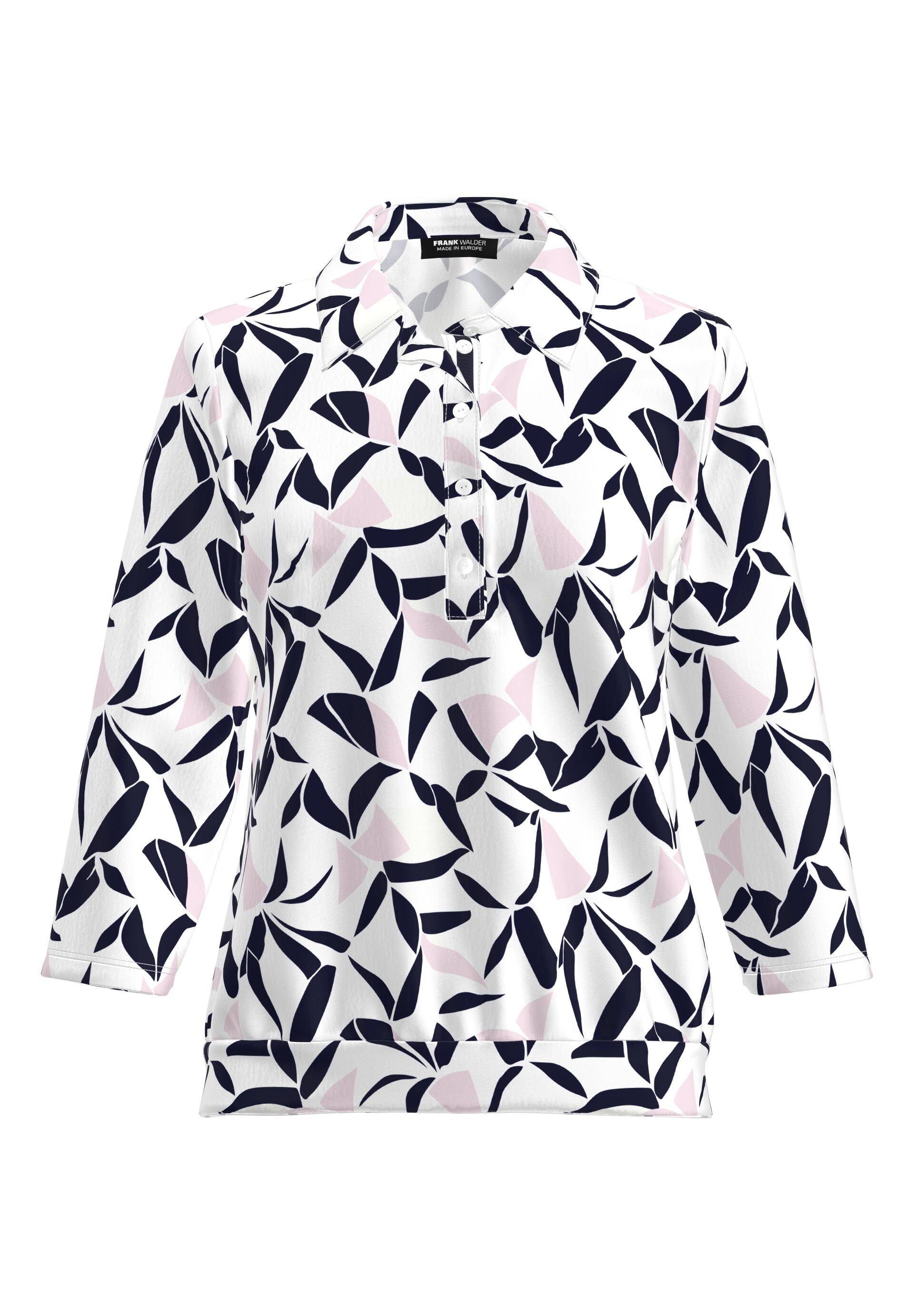 FRANK WALDER - Poloshirt NOS aus Ecovero Viskose ecru/ink/rosé - Gr. - 48 von FRANK WALDER