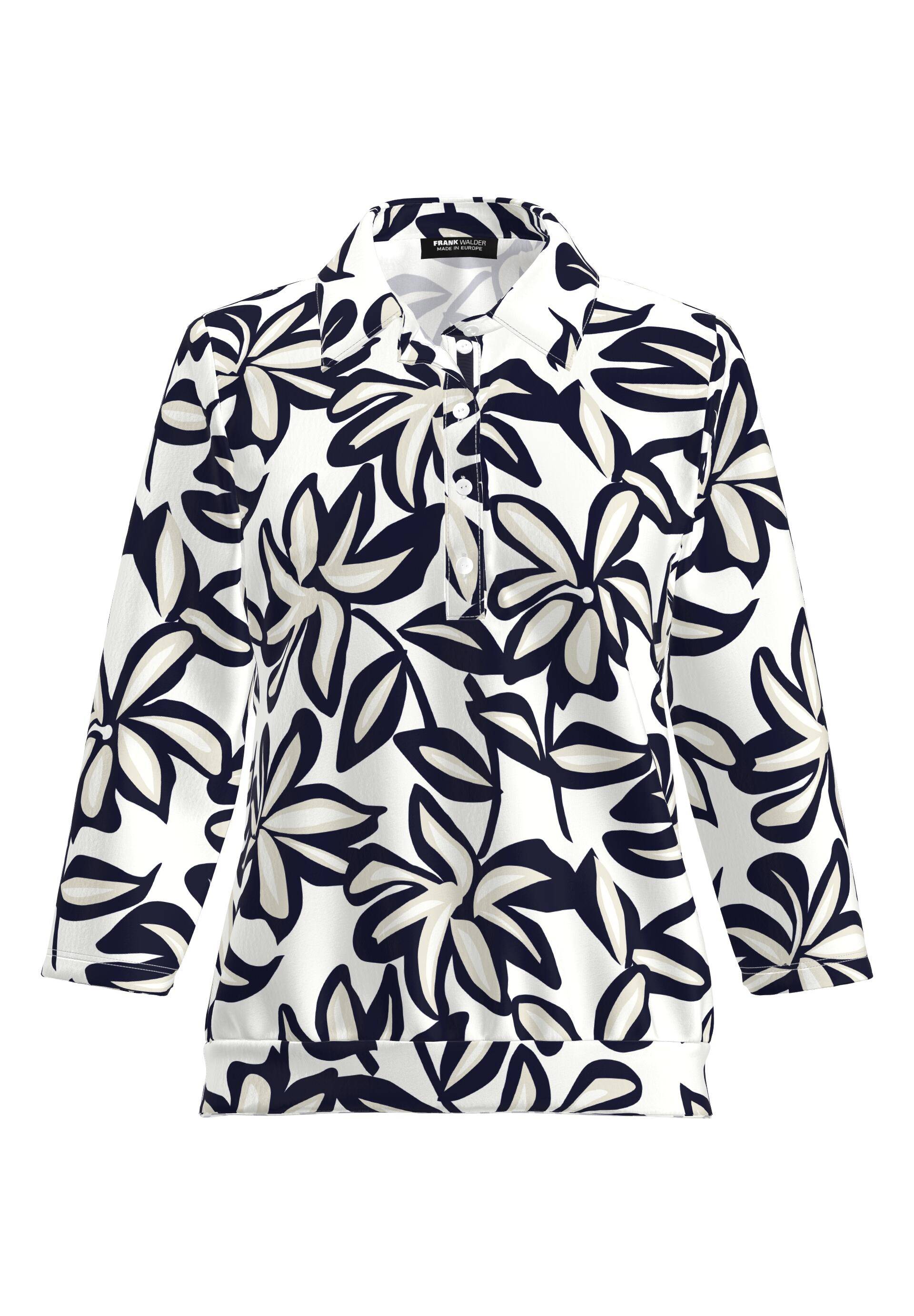 FRANK WALDER - Poloshirt NOS aus Ecovero Viskose ink/cream/sand - Gr. - 36 von FRANK WALDER