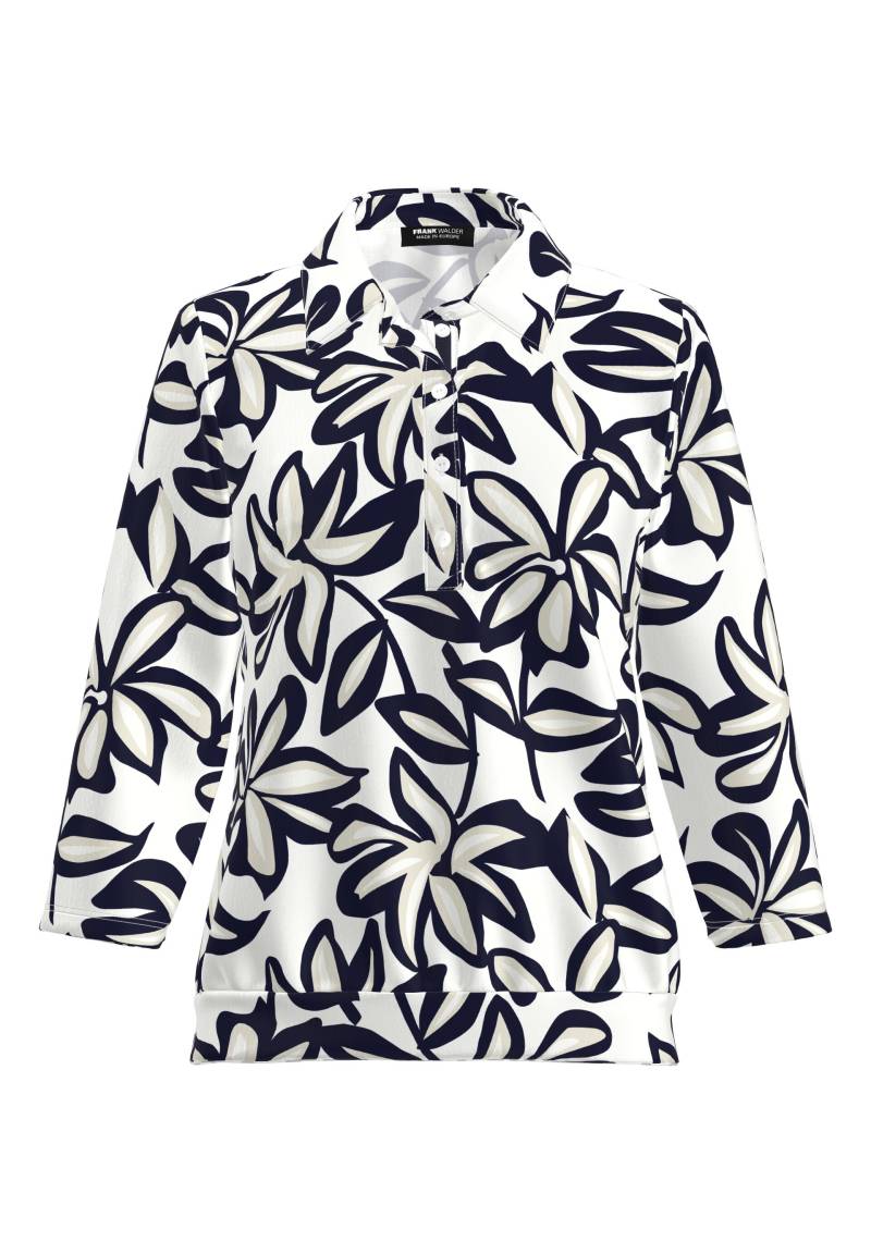 FRANK WALDER - Poloshirt NOS aus Ecovero Viskose ink/cream/sand - Gr. - 36 von FRANK WALDER