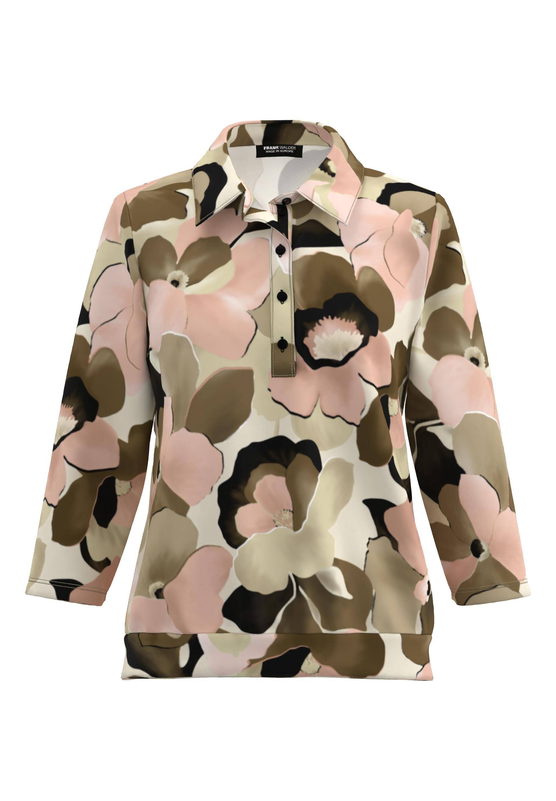 FRANK WALDER - Poloshirt NOS mit Schmuckband cashew/marone - Gr. - 48 von FRANK WALDER