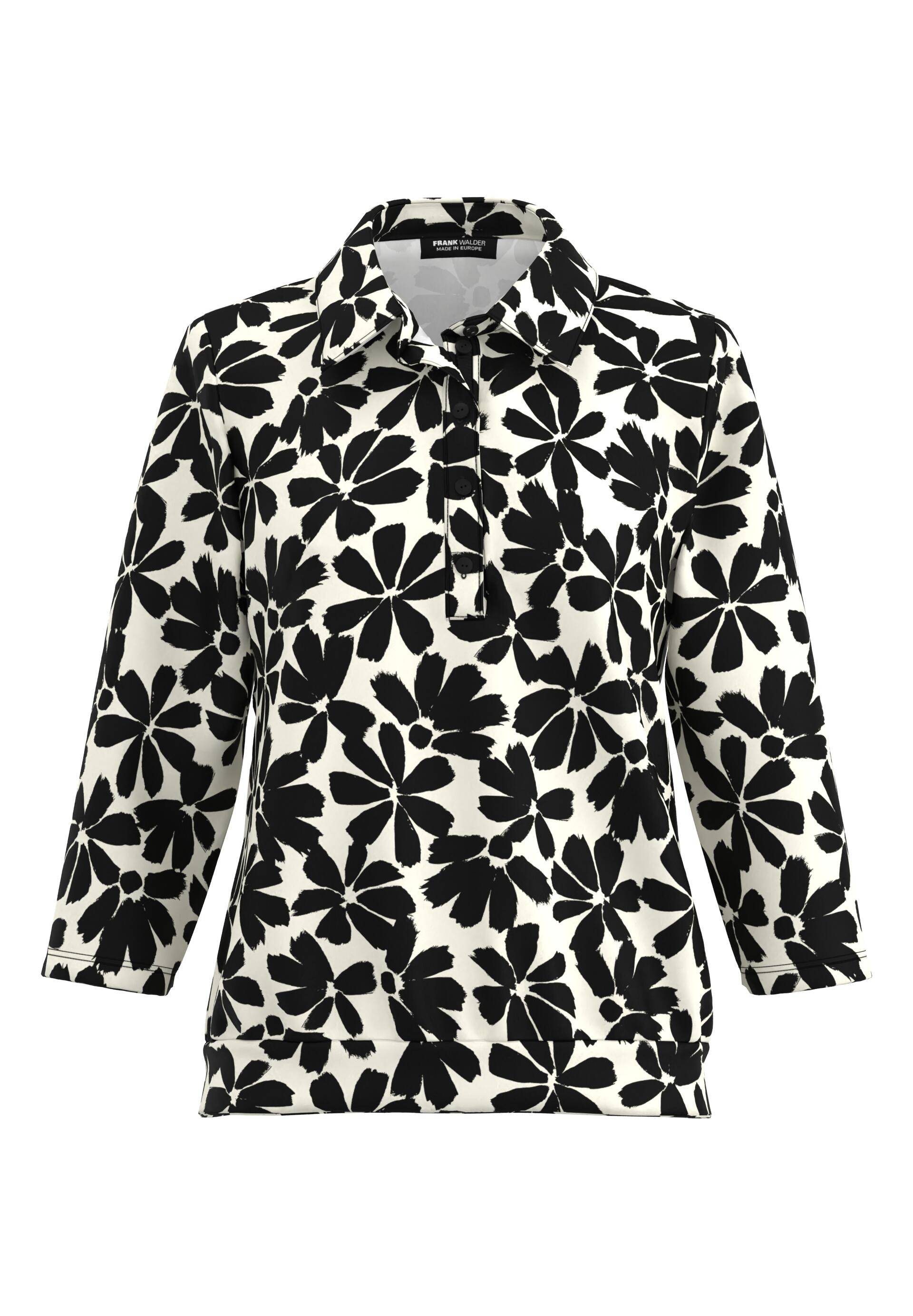 FRANK WALDER - Poloshirt NOS mit Schmuckband schwarz/cashew - Gr. - 40 von FRANK WALDER