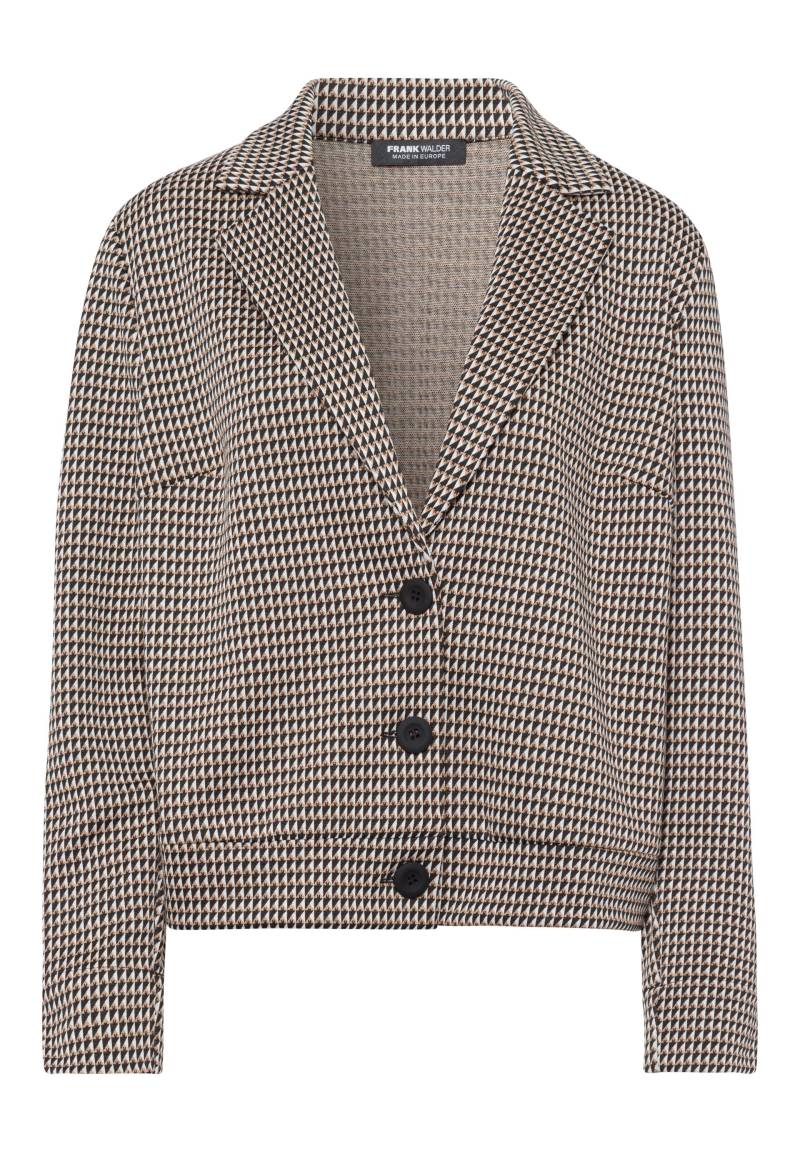 FRANK WALDER - Reversjacke CARAMEL CHIC im Blousonstil schwarz/toffee/ecru - Gr. - 42 von FRANK WALDER