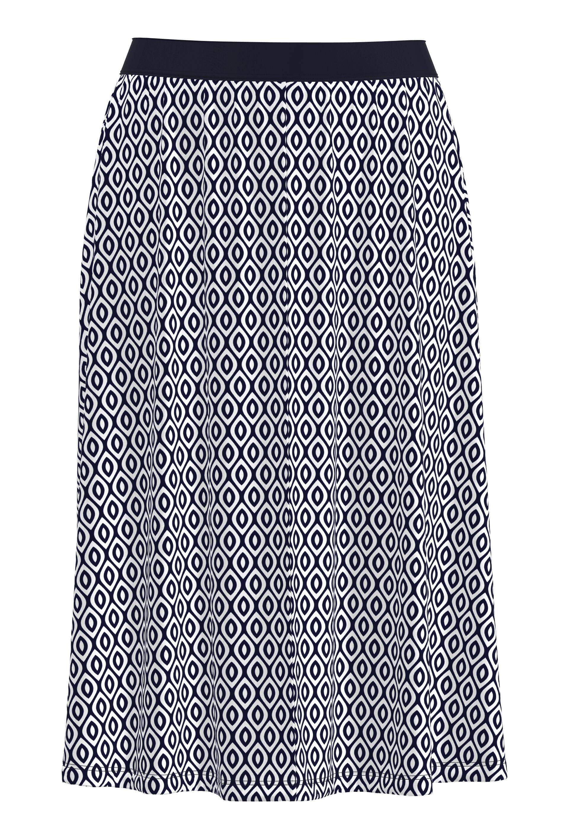 FRANK WALDER - Rock LOVE AT FIRST SIGHT mit modernem Allovermuster ecru/ink - Gr. - 38 von FRANK WALDER