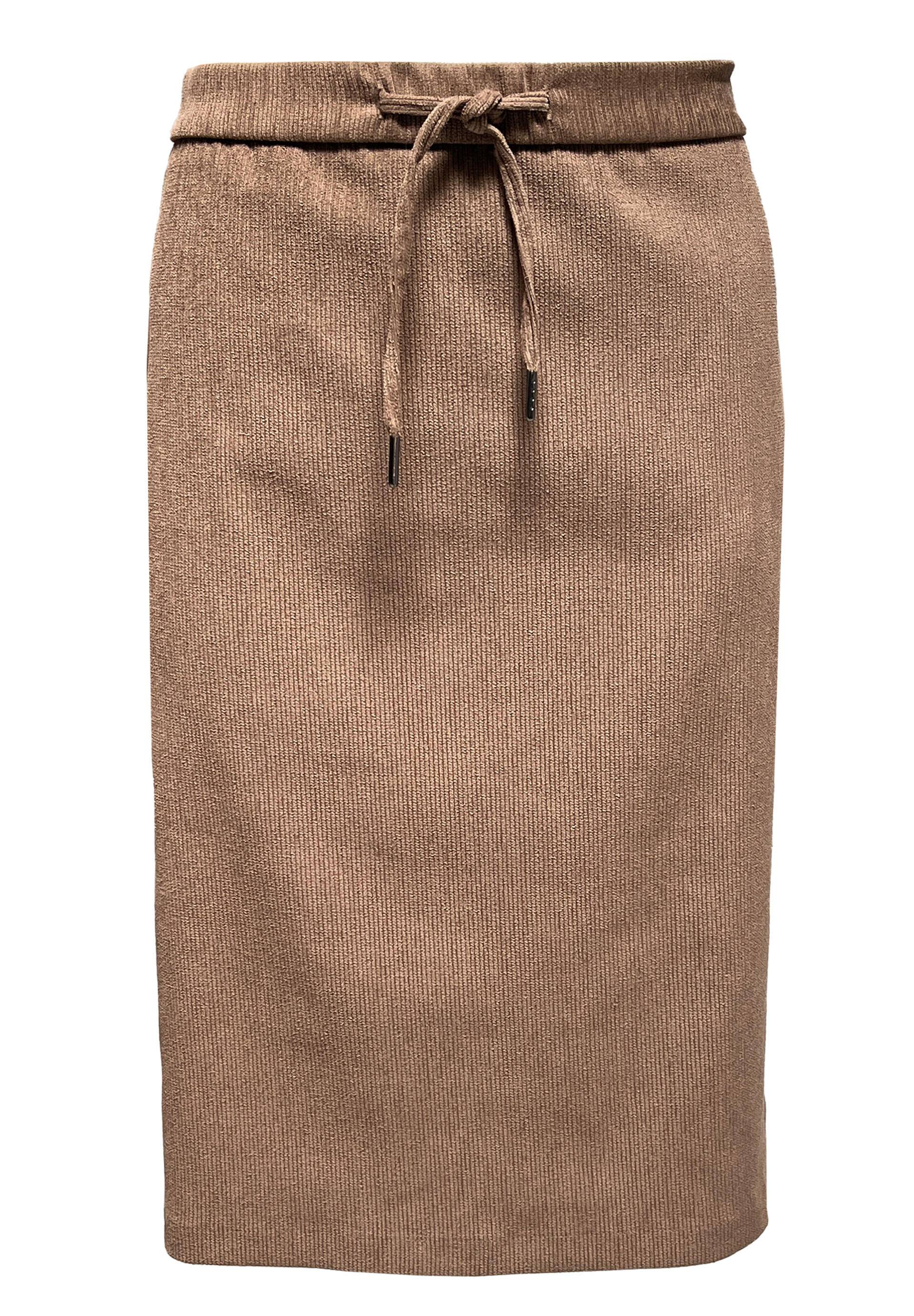 FRANK WALDER - Rock VELVET BLOOM in feinem Stretch-Cord marone - Gr. - 38 von FRANK WALDER