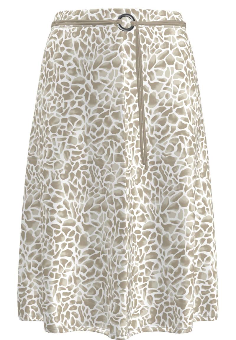 FRANK WALDER - Schlupfrock ELEMENTS mit Bindegürtel iced coffee/ecru - Gr. - 46 von FRANK WALDER