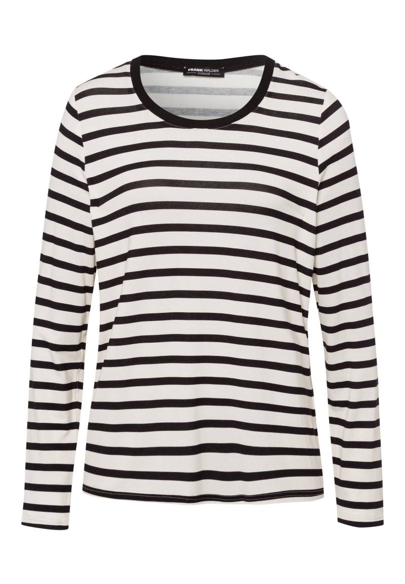 FRANK WALDER - Shirt CASUAL im modernen Streifenmuster ecru/schwarz - Gr. - 36 von FRANK WALDER