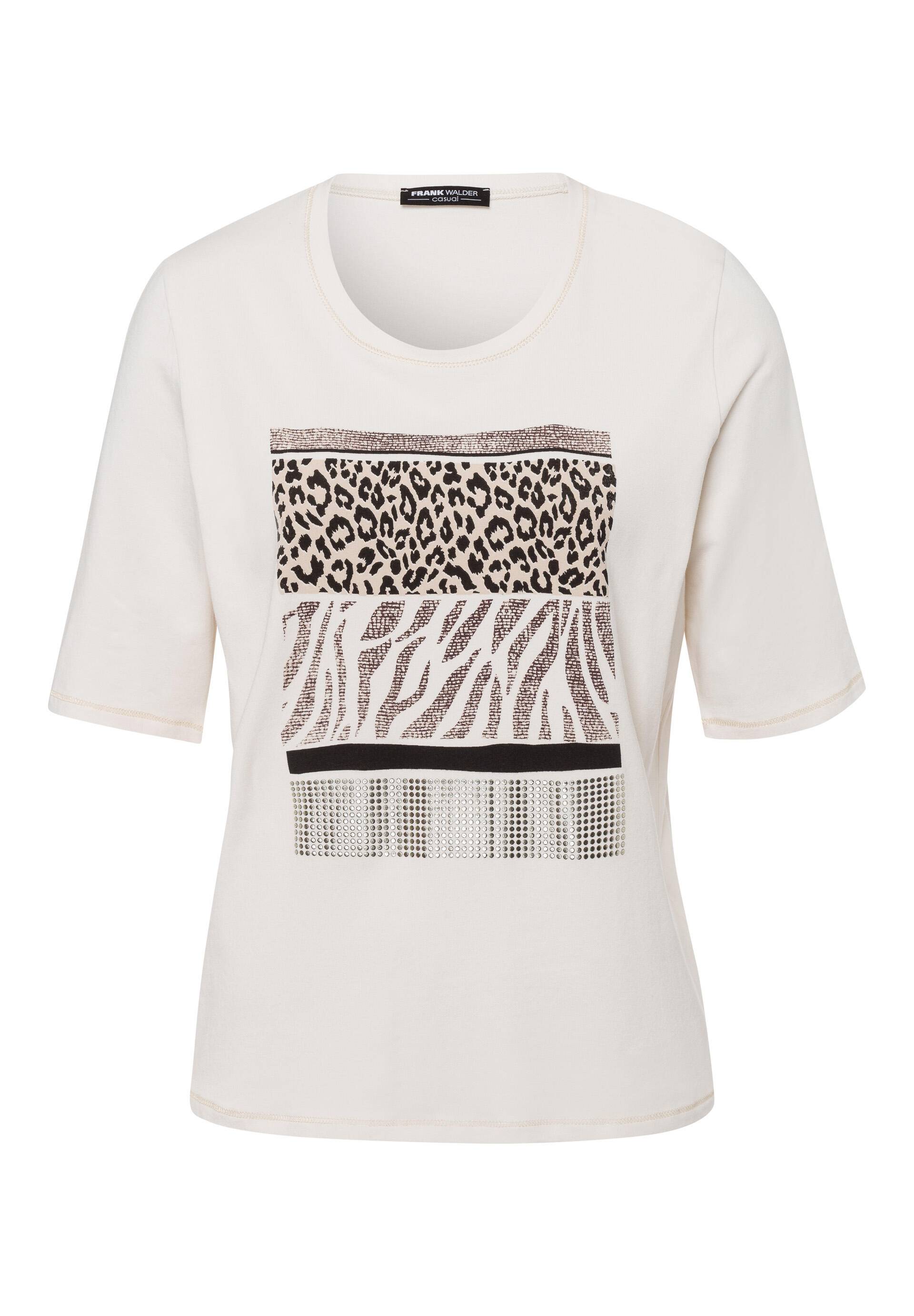 FRANK WALDER - Shirt CASUAL mit Placement-Print marone/cashew/sand - Gr. - 42 von FRANK WALDER