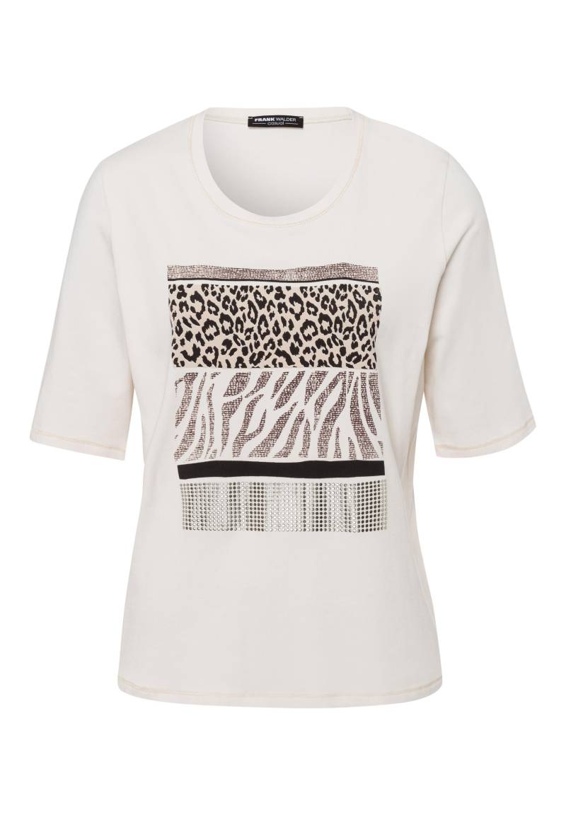 FRANK WALDER - Shirt CASUAL mit Placement-Print marone/cashew/sand - Gr. - 42 von FRANK WALDER