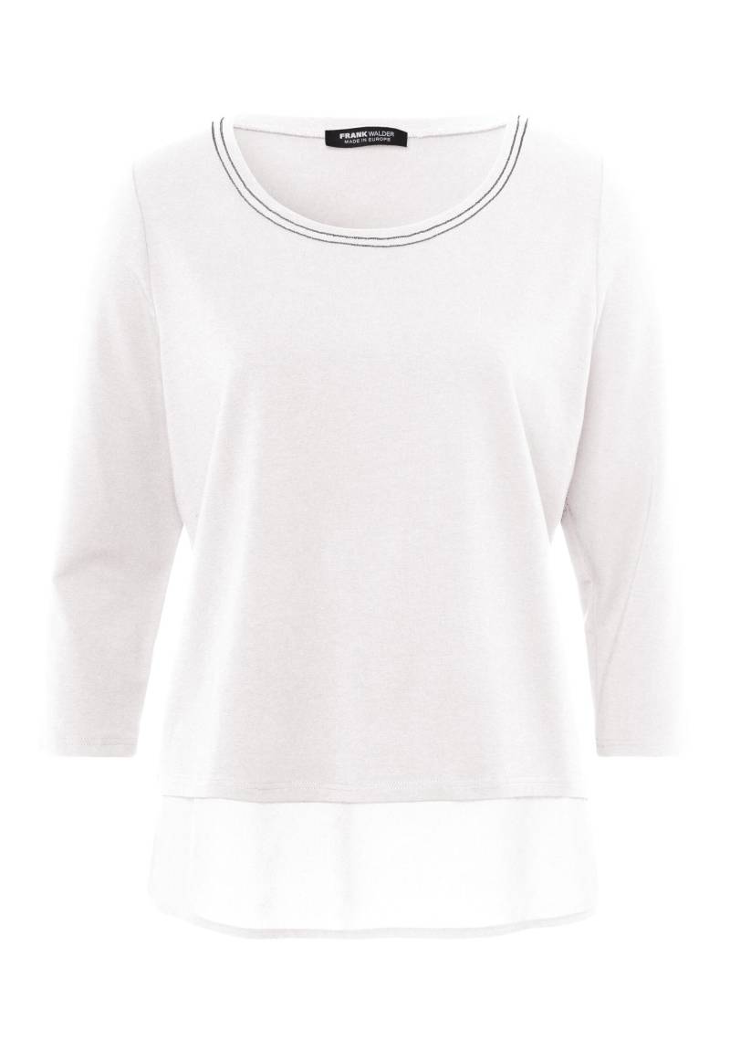 FRANK WALDER - Shirt ELEMENTS mit Chiffon-Saum ecru - Gr. - 40 von FRANK WALDER