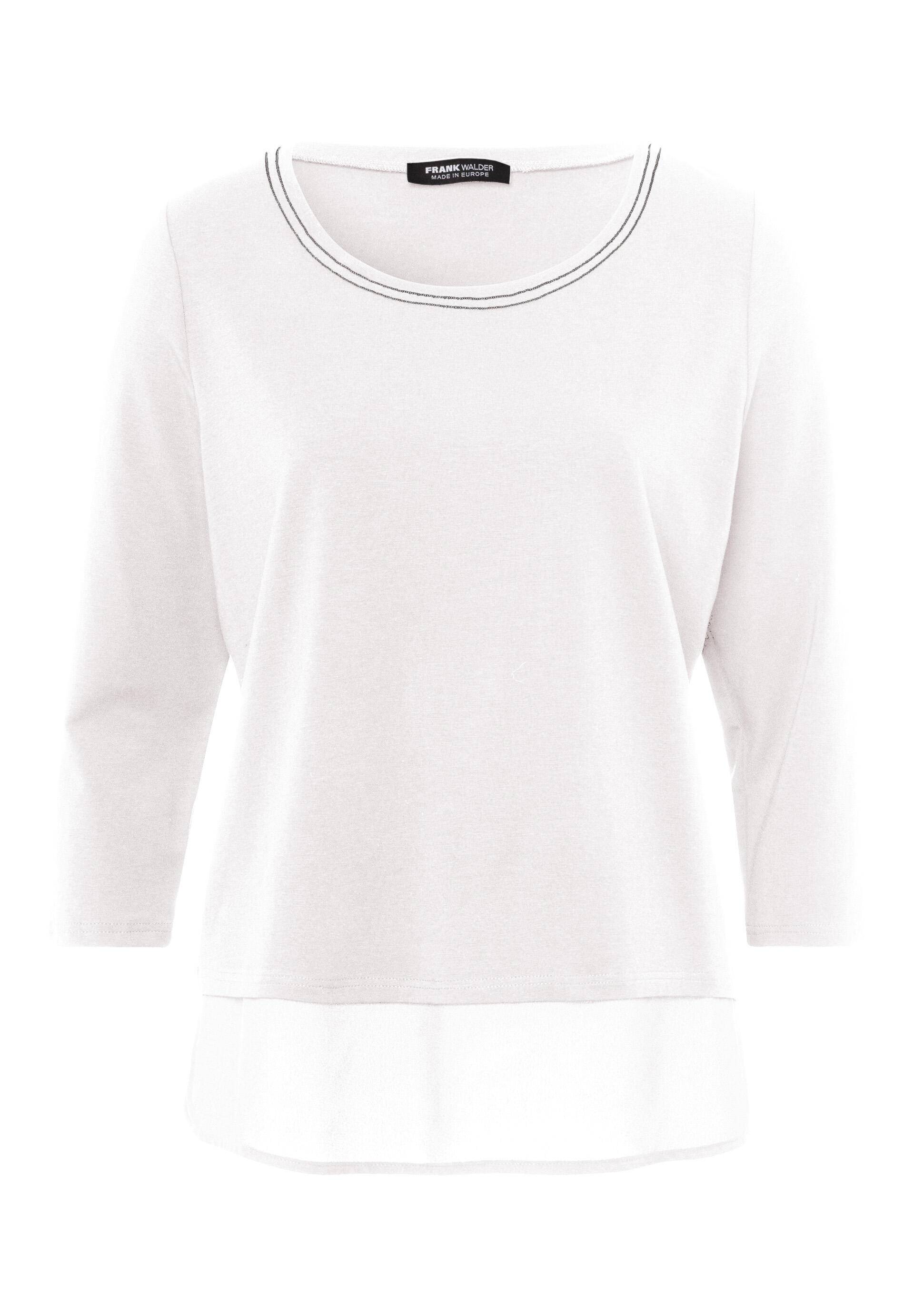 FRANK WALDER - Shirt ELEMENTS mit Chiffon-Saum ecru - Gr. - 42 von FRANK WALDER