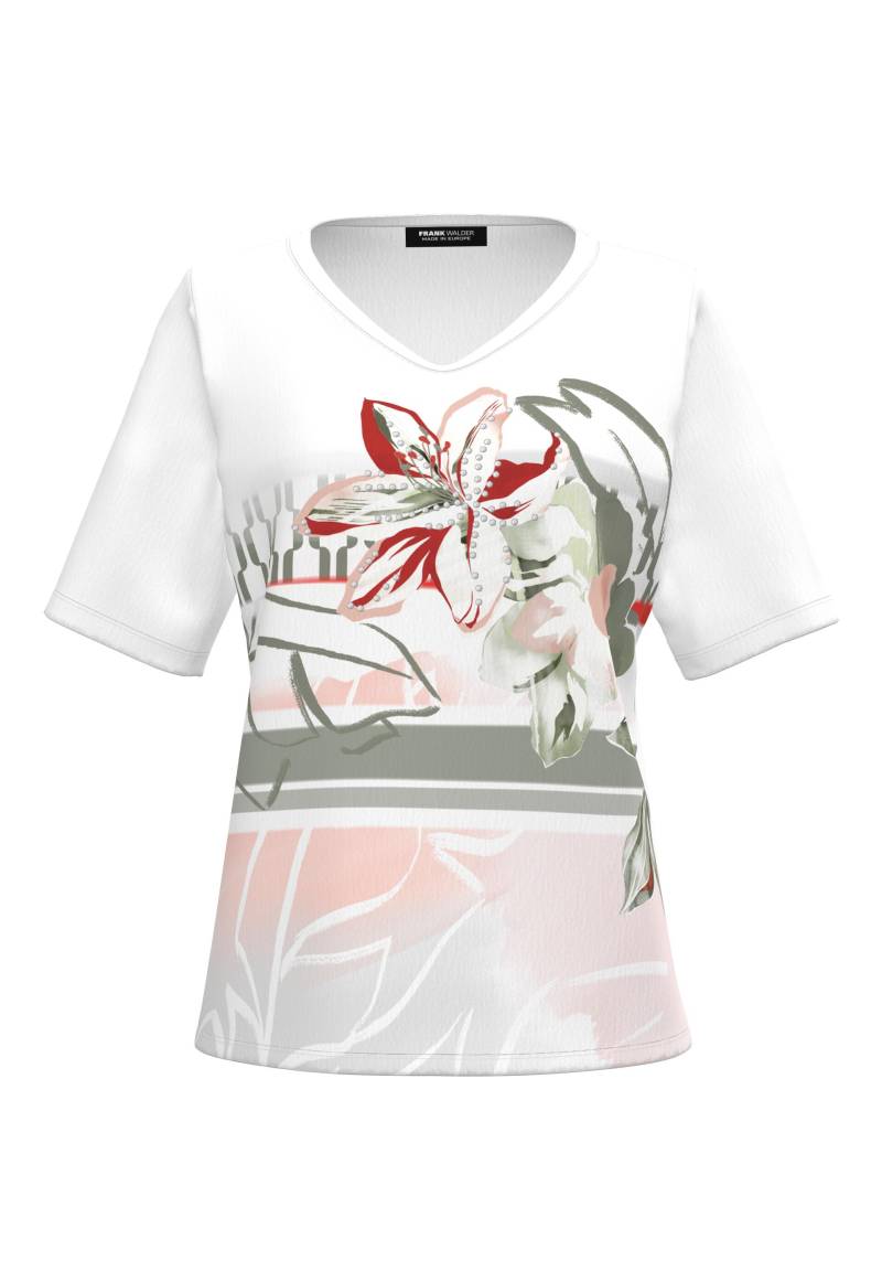 FRANK WALDER - Shirt FLOWER HARMONY mit floralem Motivprint salbei/silber/cherry - Gr. - 40 von FRANK WALDER