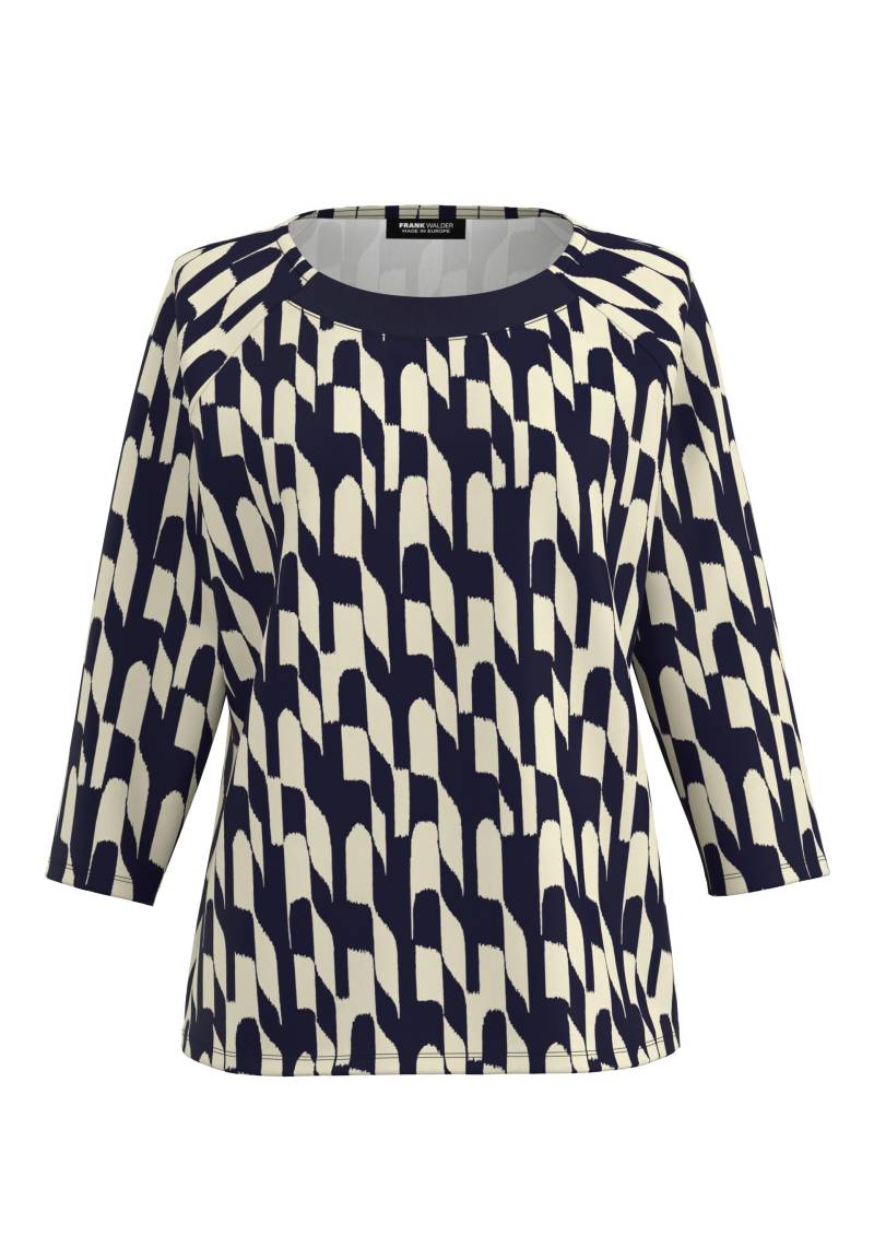 FRANK WALDER - Shirt NOS mit Strickbündchen ink/sand - Gr. - 40 von FRANK WALDER