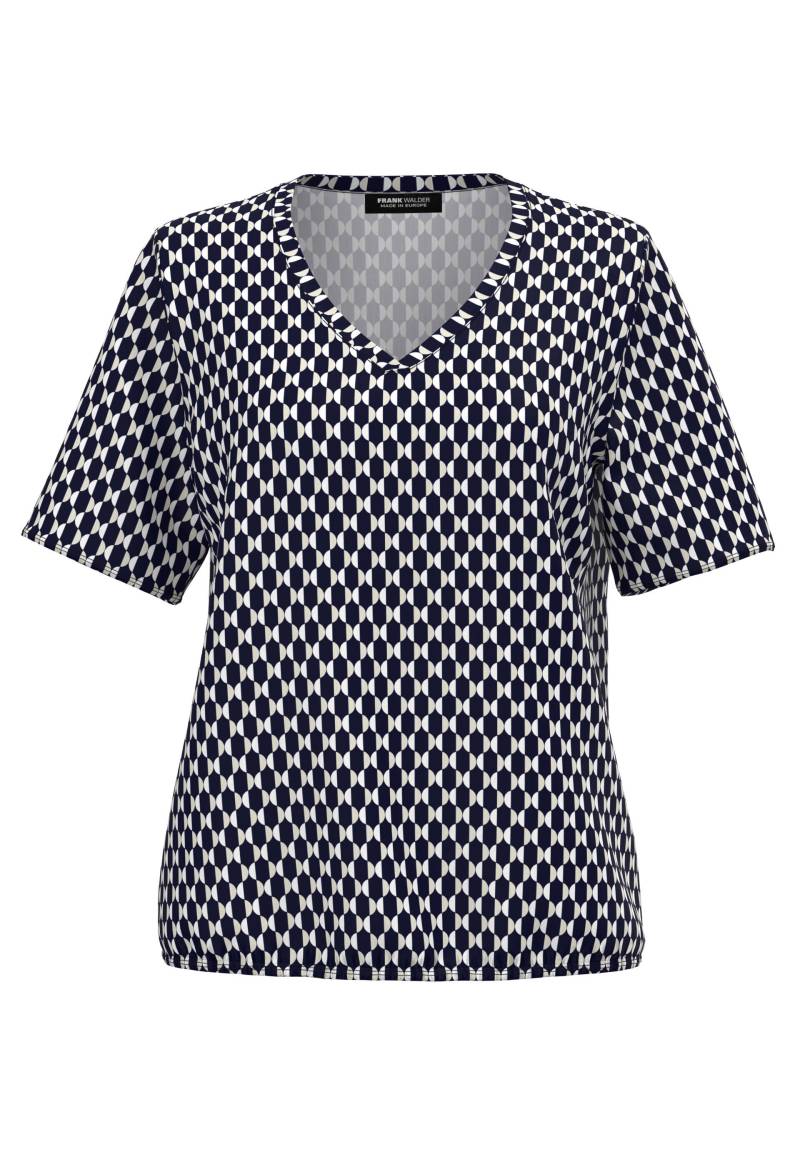 FRANK WALDER - Shirt SEASIDE SYMPHONY mit graphischem Blickfangprint ink/ecru - Gr. - 46 von FRANK WALDER