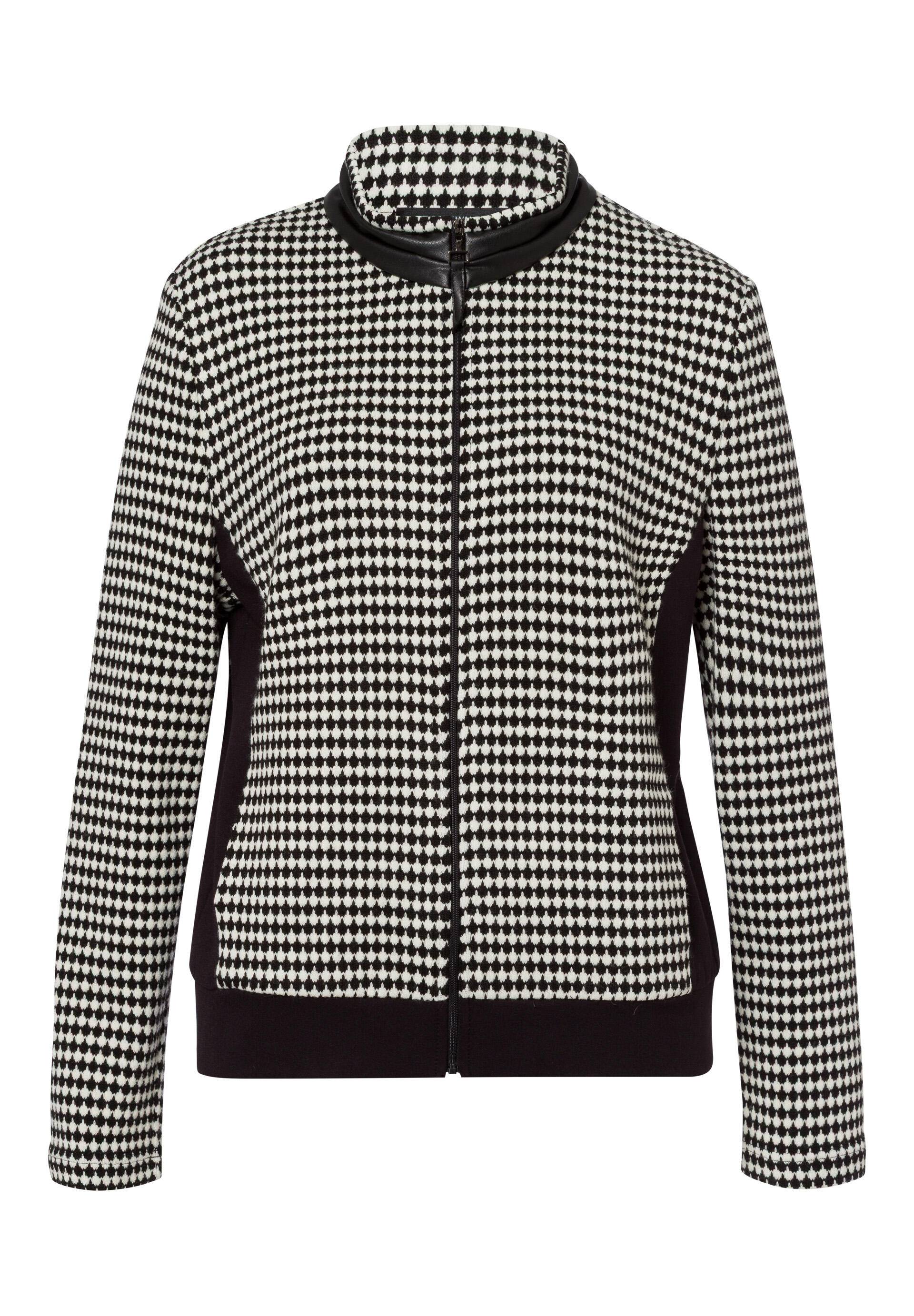 FRANK WALDER - Strickblazer NOS in moderner Optik schwarz/ecru - Gr. - 40 von FRANK WALDER