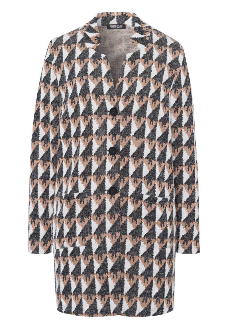 FRANK WALDER - Strickjacke CARAMEL CHIC mit Kuschelfaktor caramel/schwarz/ecru - Gr. - 44 von FRANK WALDER