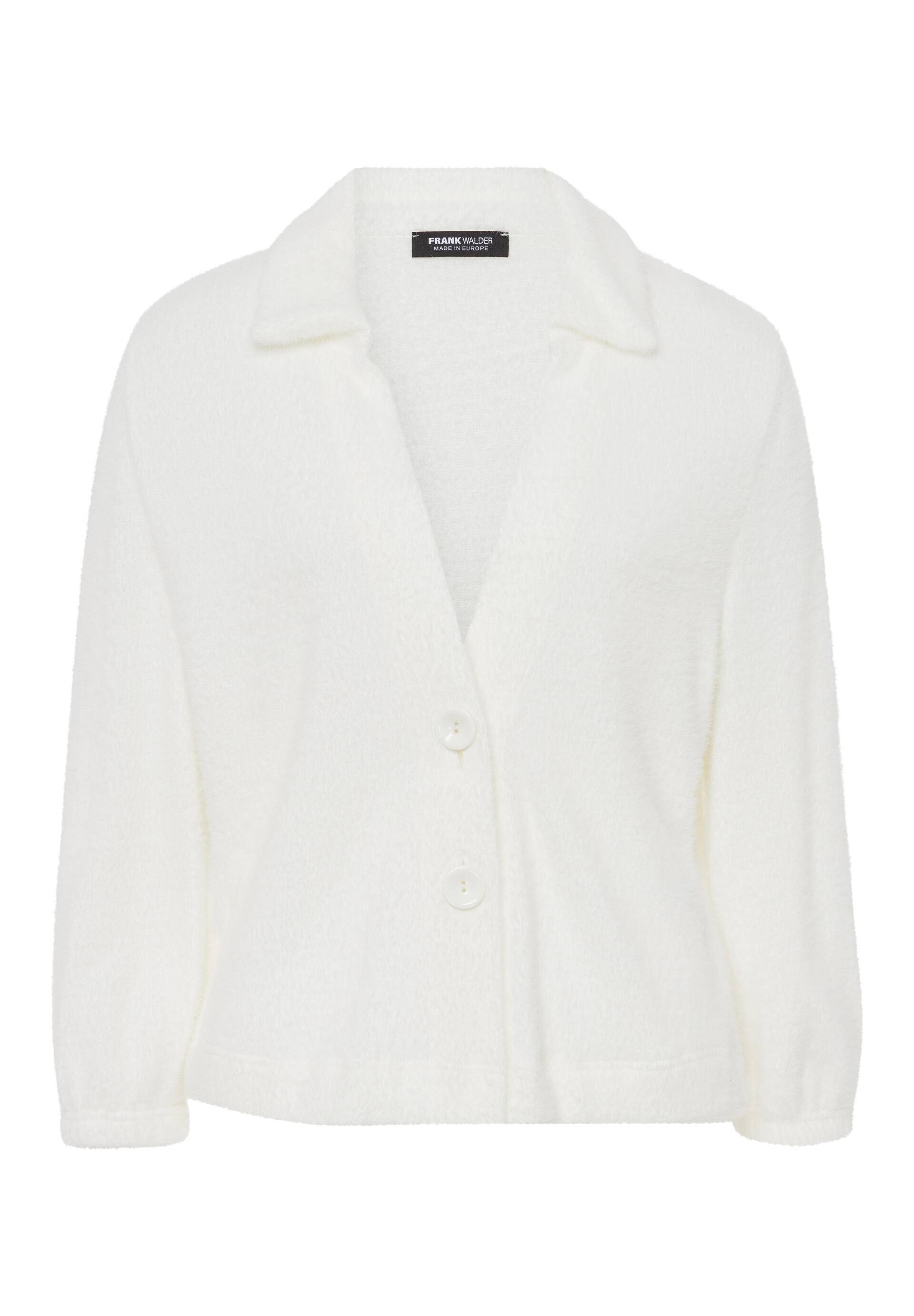 FRANK WALDER - Strickjacke ICED LAVENDER mit flauschiger Haptik ecru - Gr. - 40 von FRANK WALDER