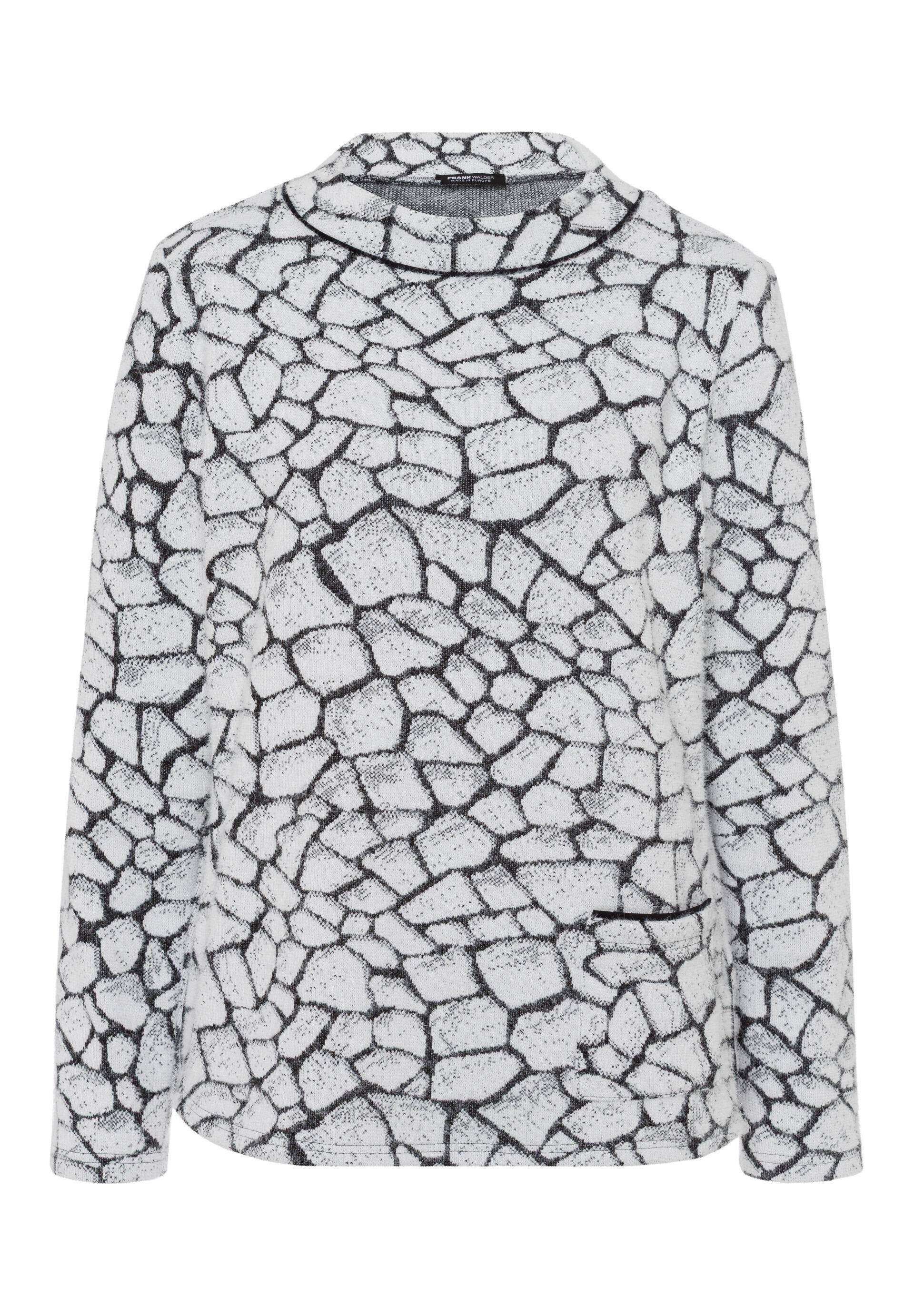 FRANK WALDER - Strickpullover ICED LAVENDER in moderner Optik anthrazit/ecru - Gr. - 36 von FRANK WALDER