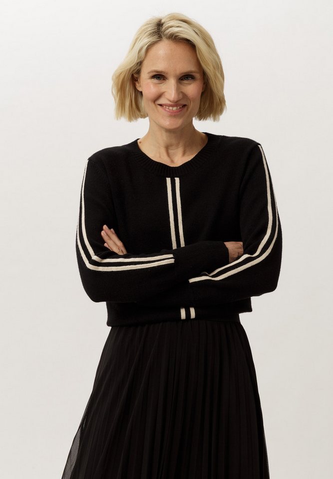 FRANK WALDER Strickpullover mit akzentuierter Front und Ärmeln von FRANK WALDER