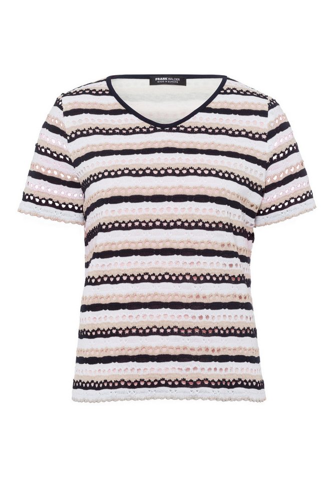 FRANK WALDER Strickpullover mit schönem Ajourmuster von FRANK WALDER