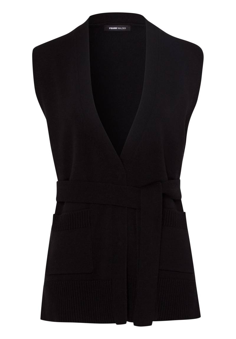 FRANK WALDER - Strickweste ELEMENTS mit femininem V-Ausschnitt schwarz - Gr. - 42 von FRANK WALDER