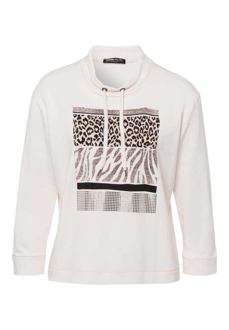 FRANK WALDER - Sweatshirt CASUAL mit Motivprint und Schmuck marone/cashew/sand - Gr. - 46 von FRANK WALDER