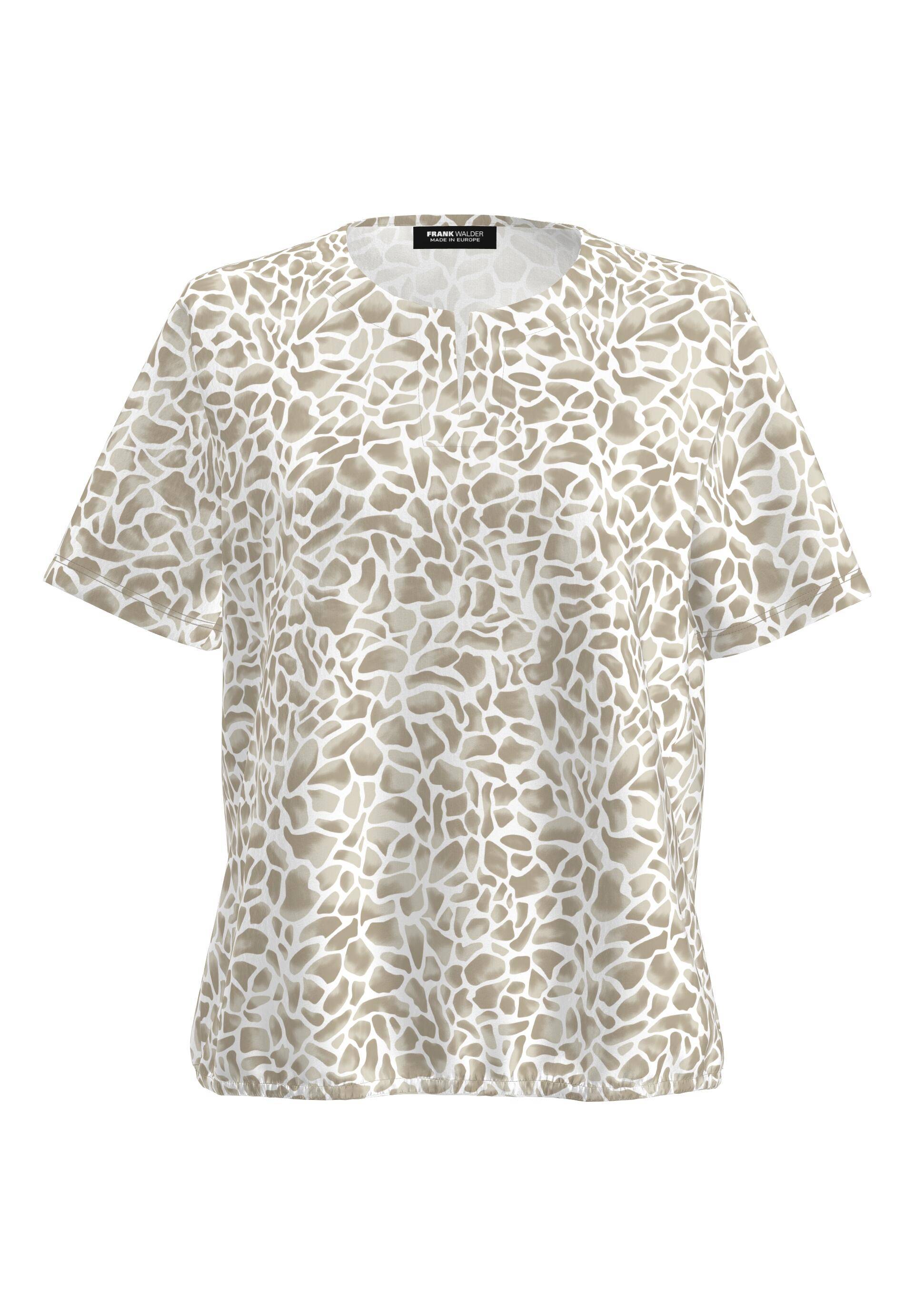 FRANK WALDER - T-Shirt NOS aus Ecovero Viskose ecru/iced coffee - Gr. - 40 von FRANK WALDER